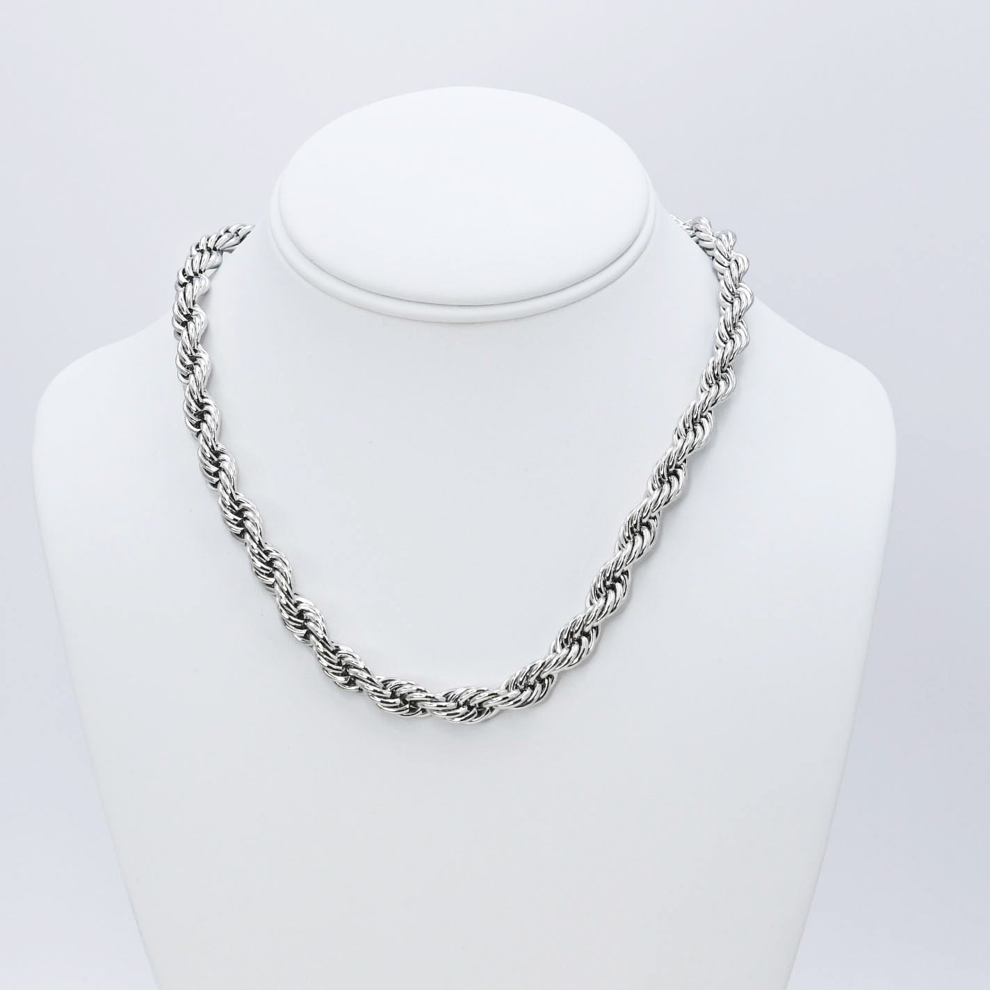 Silver Chunky Rope Necklace