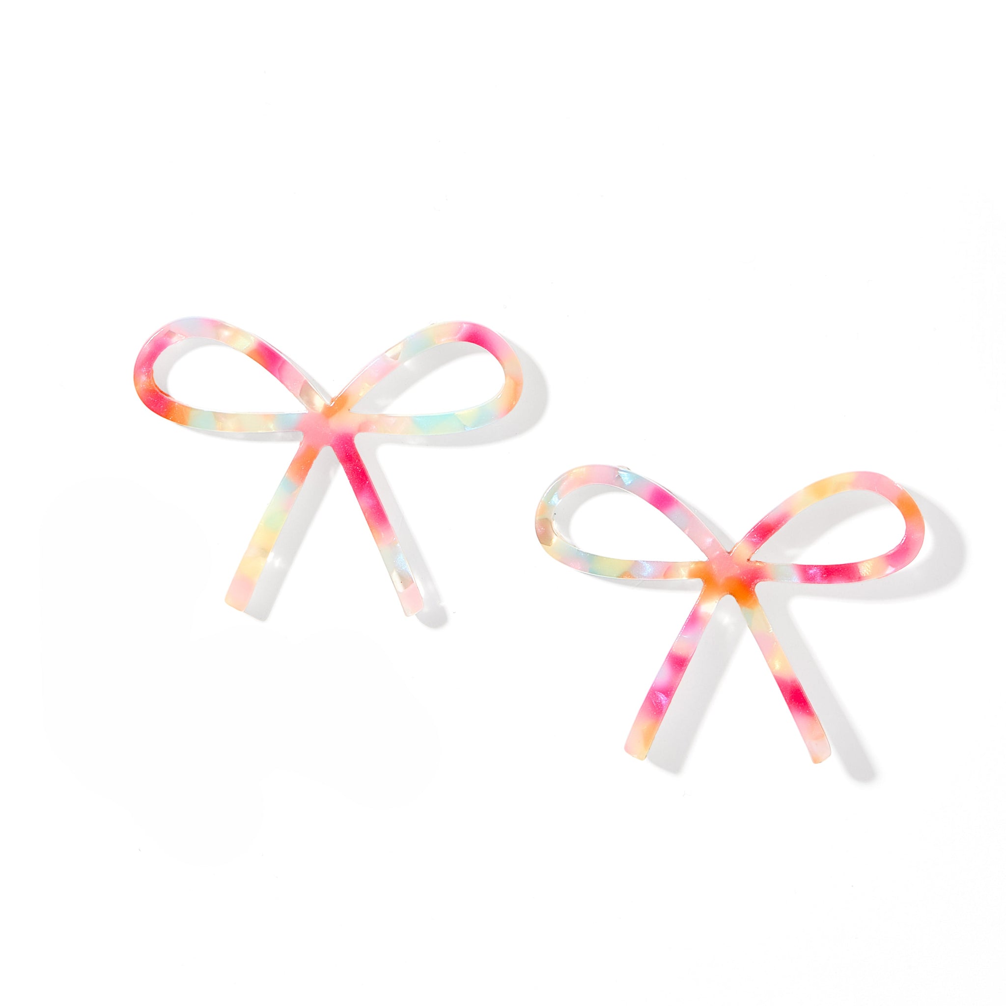 Lola Bow Earrings - Pink Sprinkles