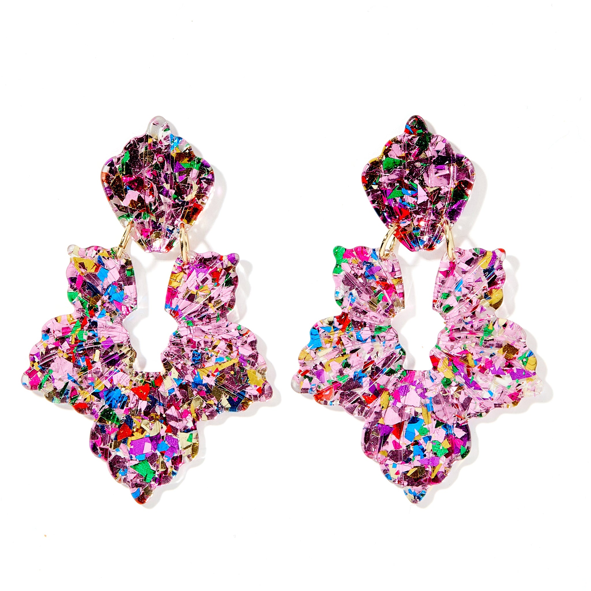 Michelle Statement Earring - Pink Birthday Confetti