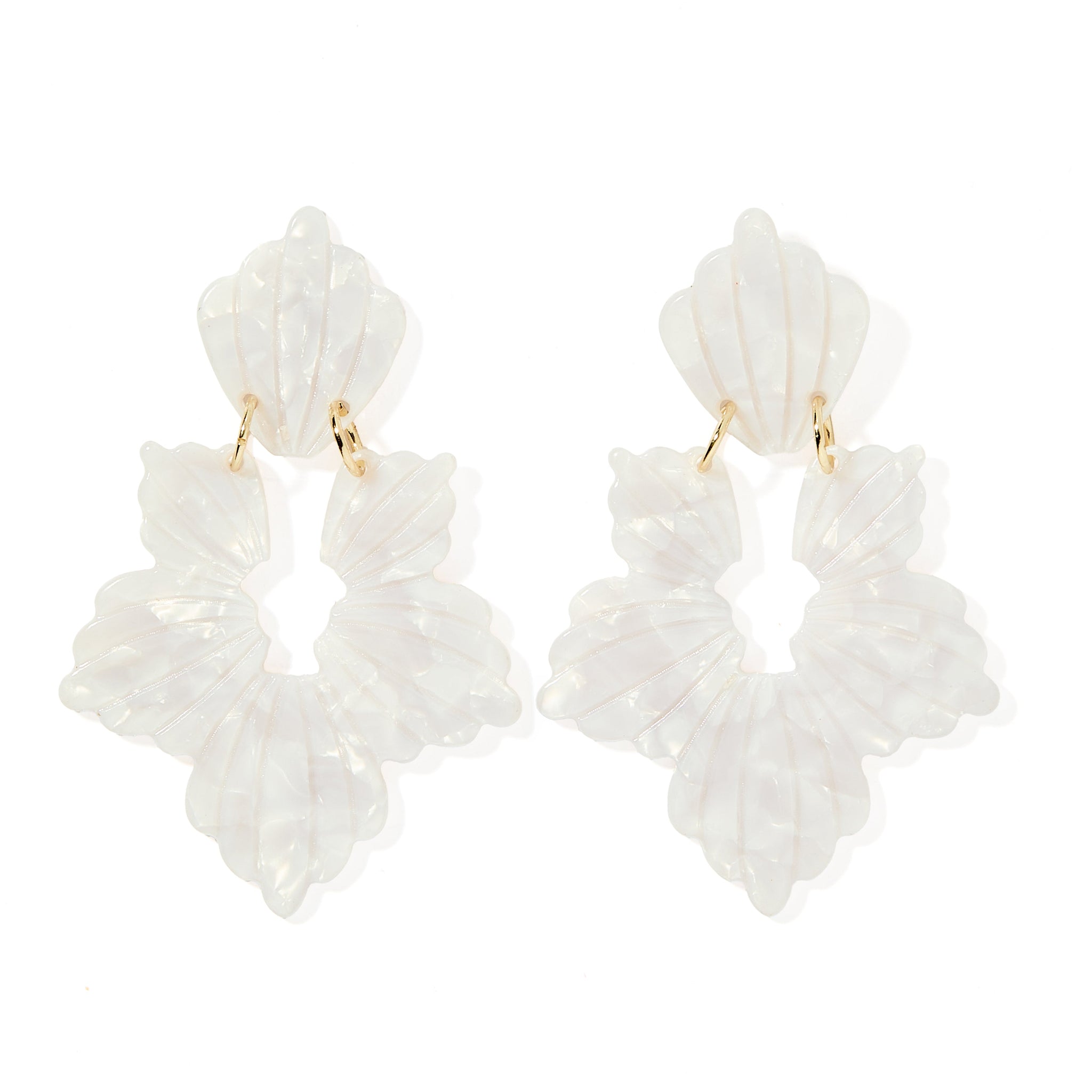 Michelle Statement Earring - Pearl White