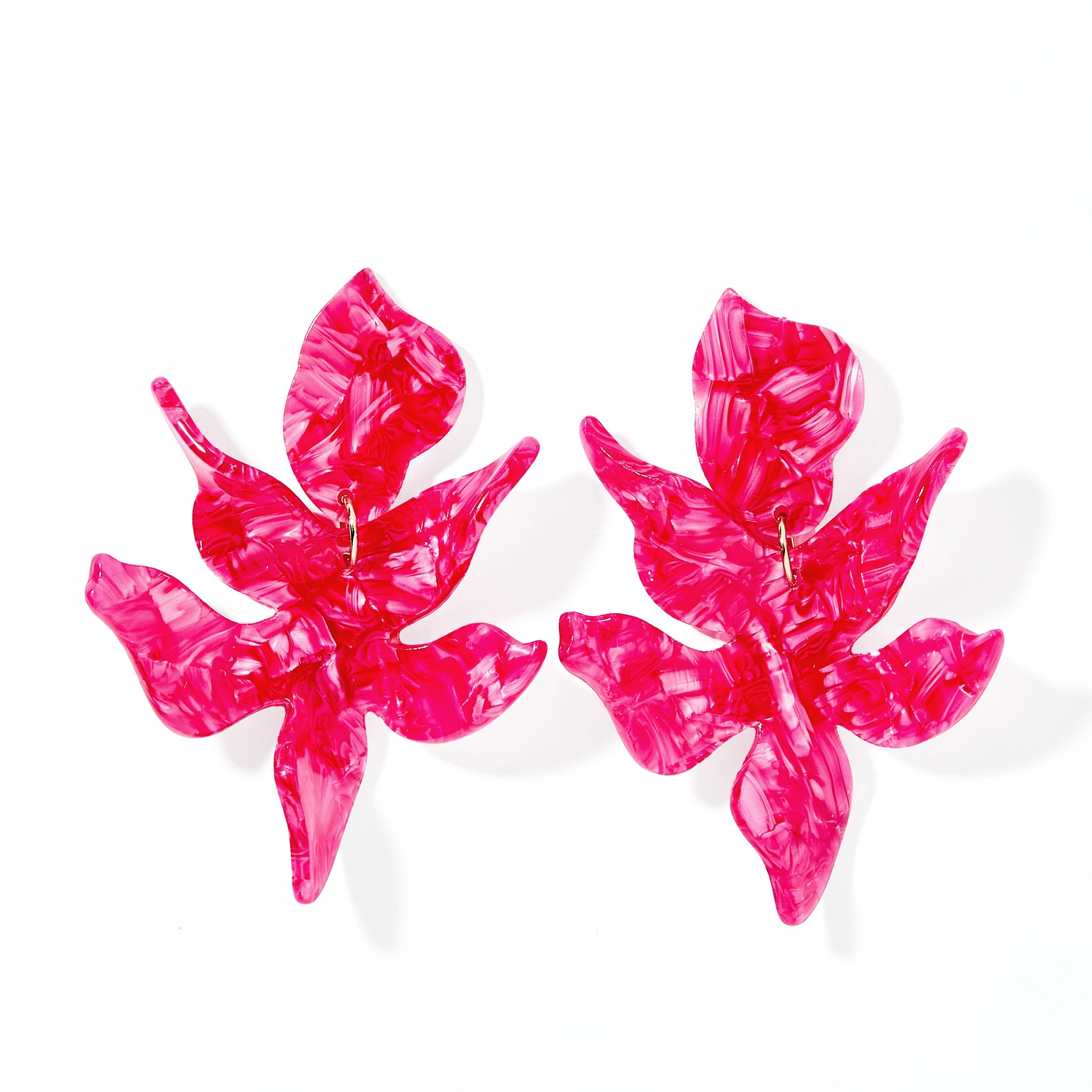 Flora Statement Earrings - Pearlized Pink