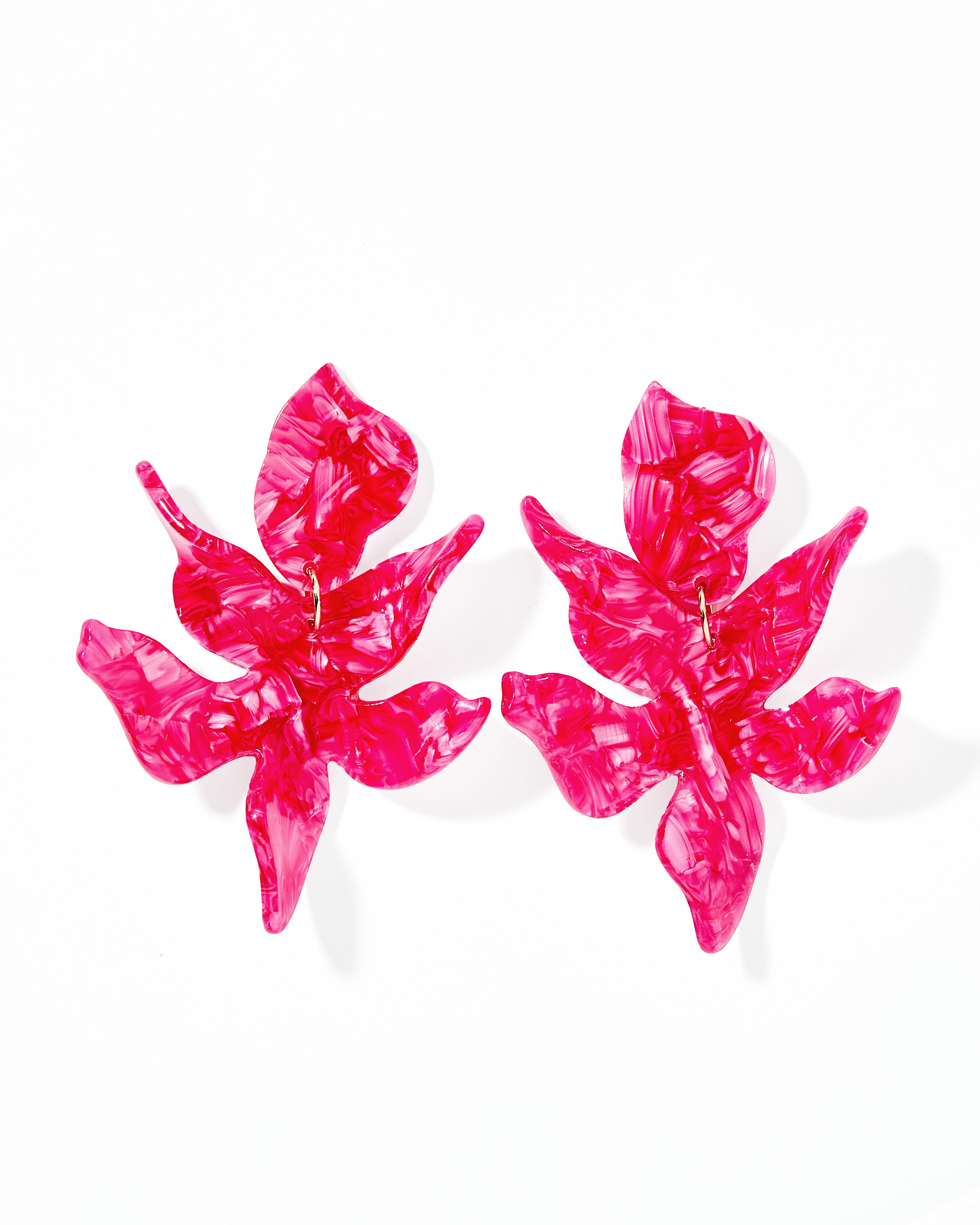 Flora Statement Earrings - Pearlized Pink