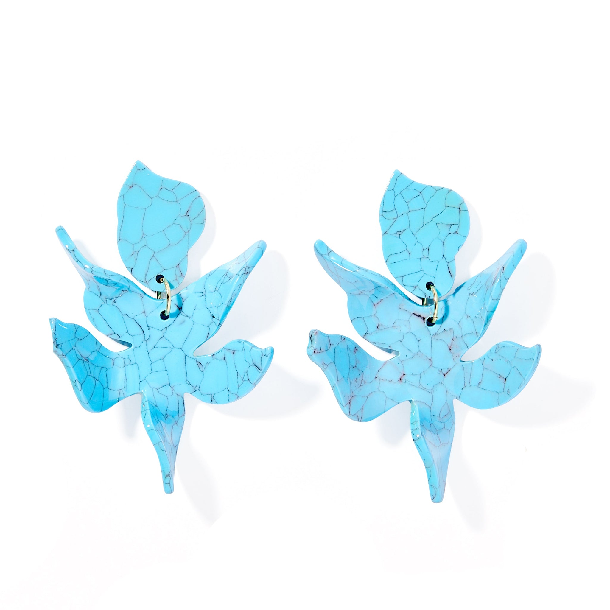 Flora Statement Earrings  - Turquoise