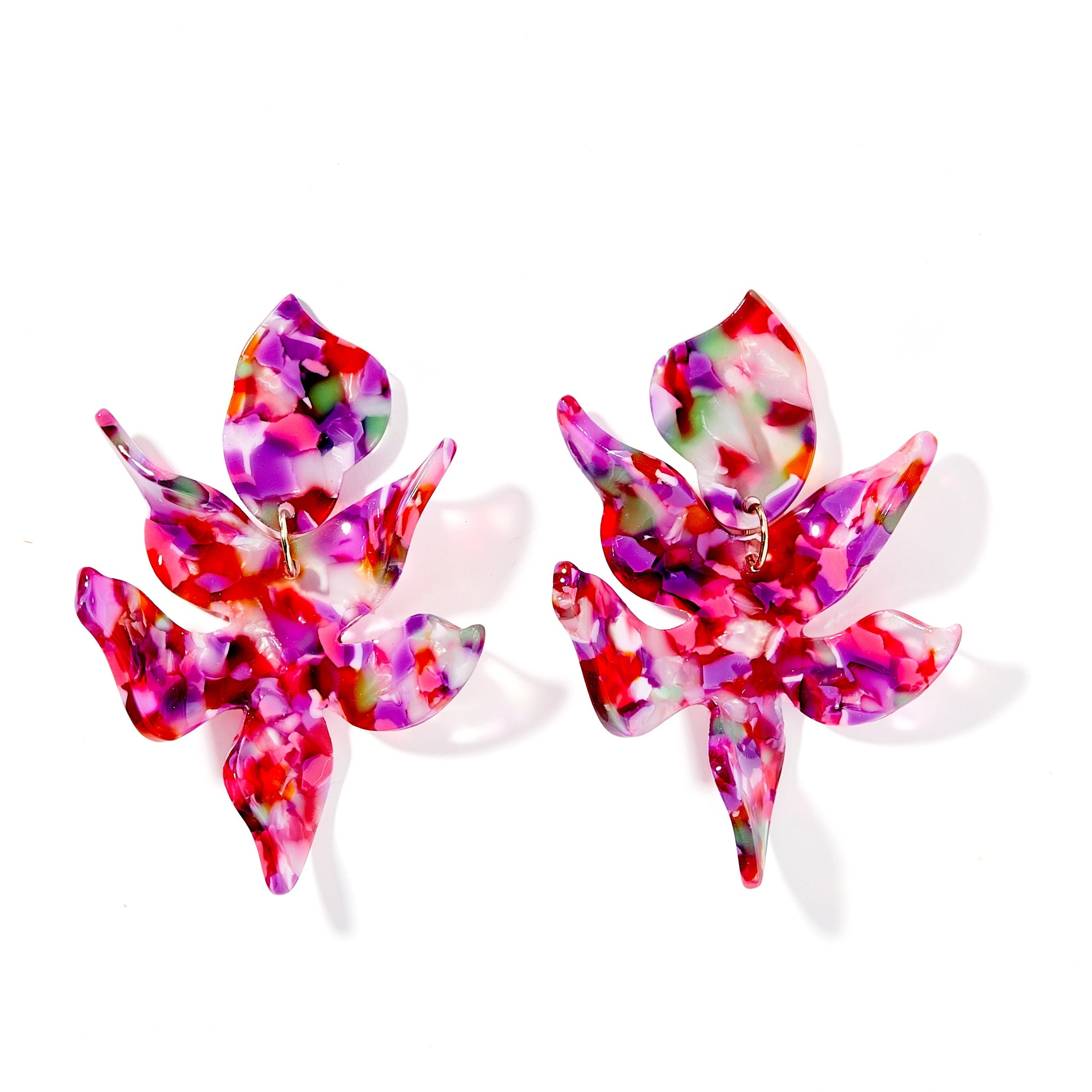 Flora Statement Earrings - Pink Multi