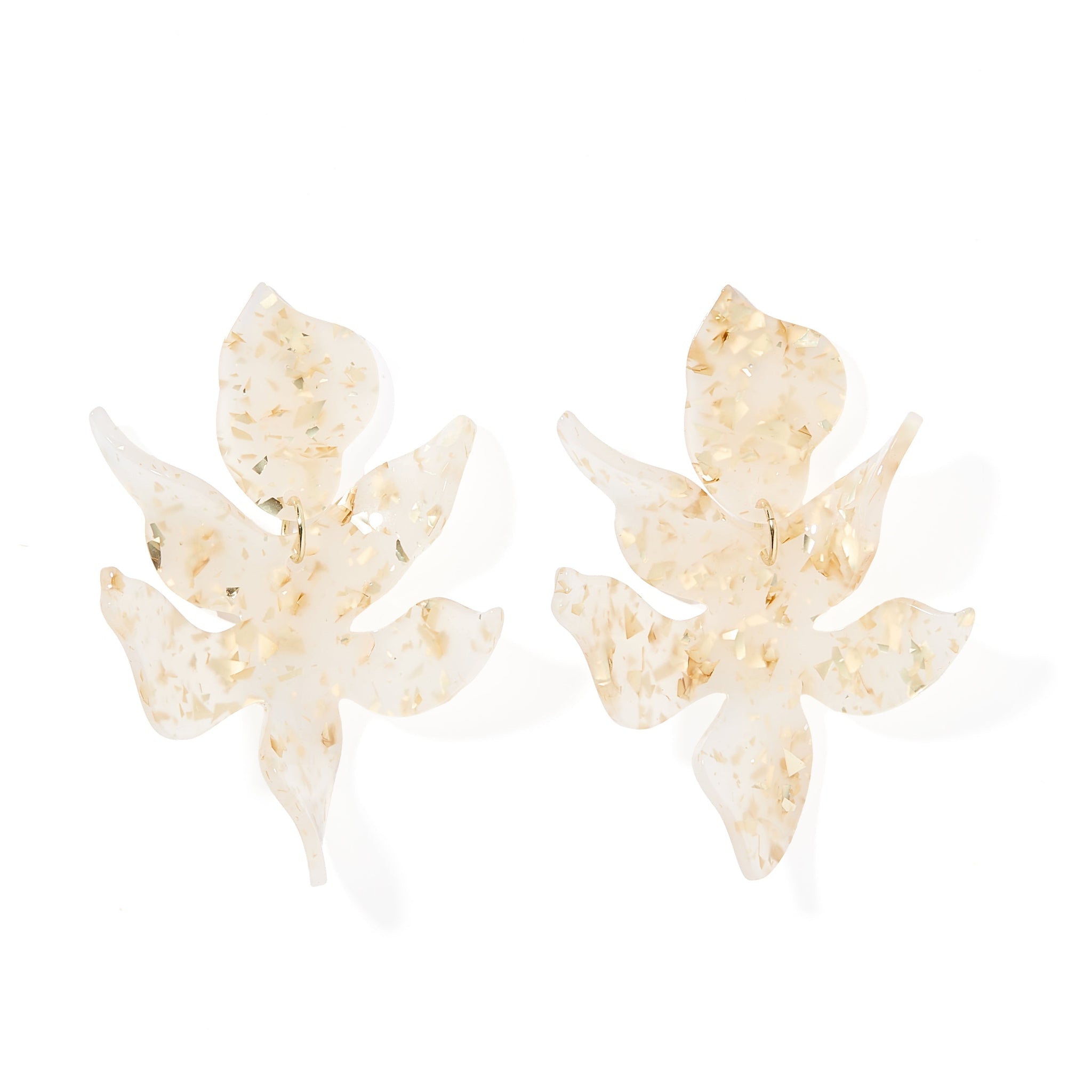 Flora Statement Earrings - Gold Confetti
