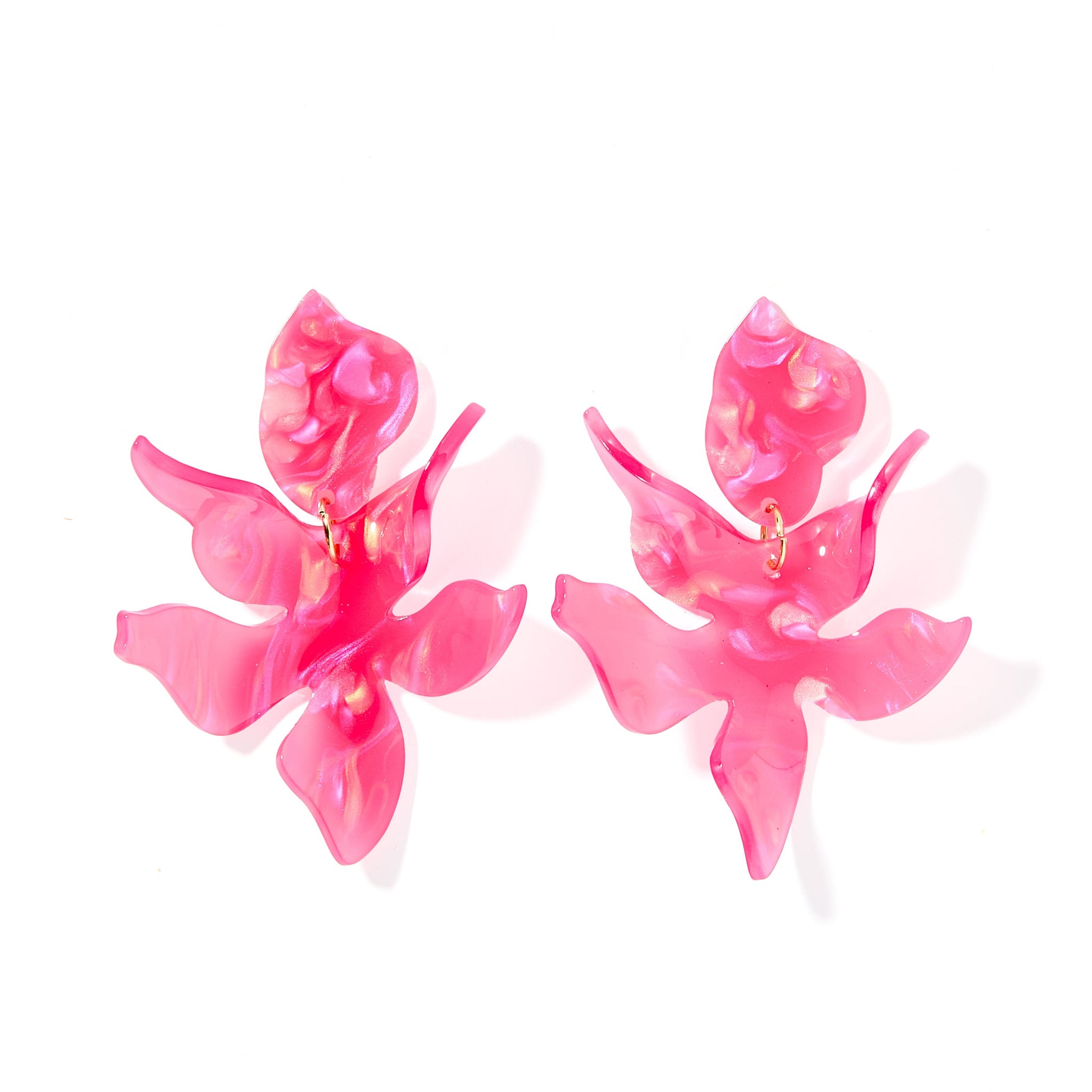 Flora Statement Earrings - Azalea Pink