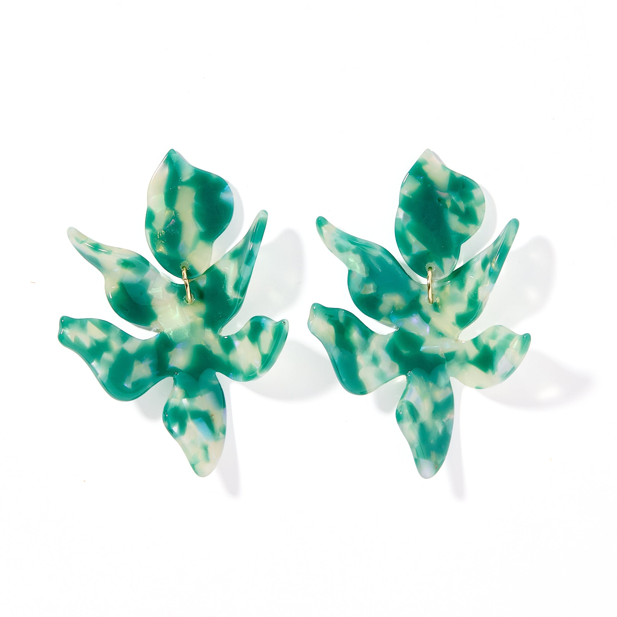 Flora Statement Earrings - Alpine Green