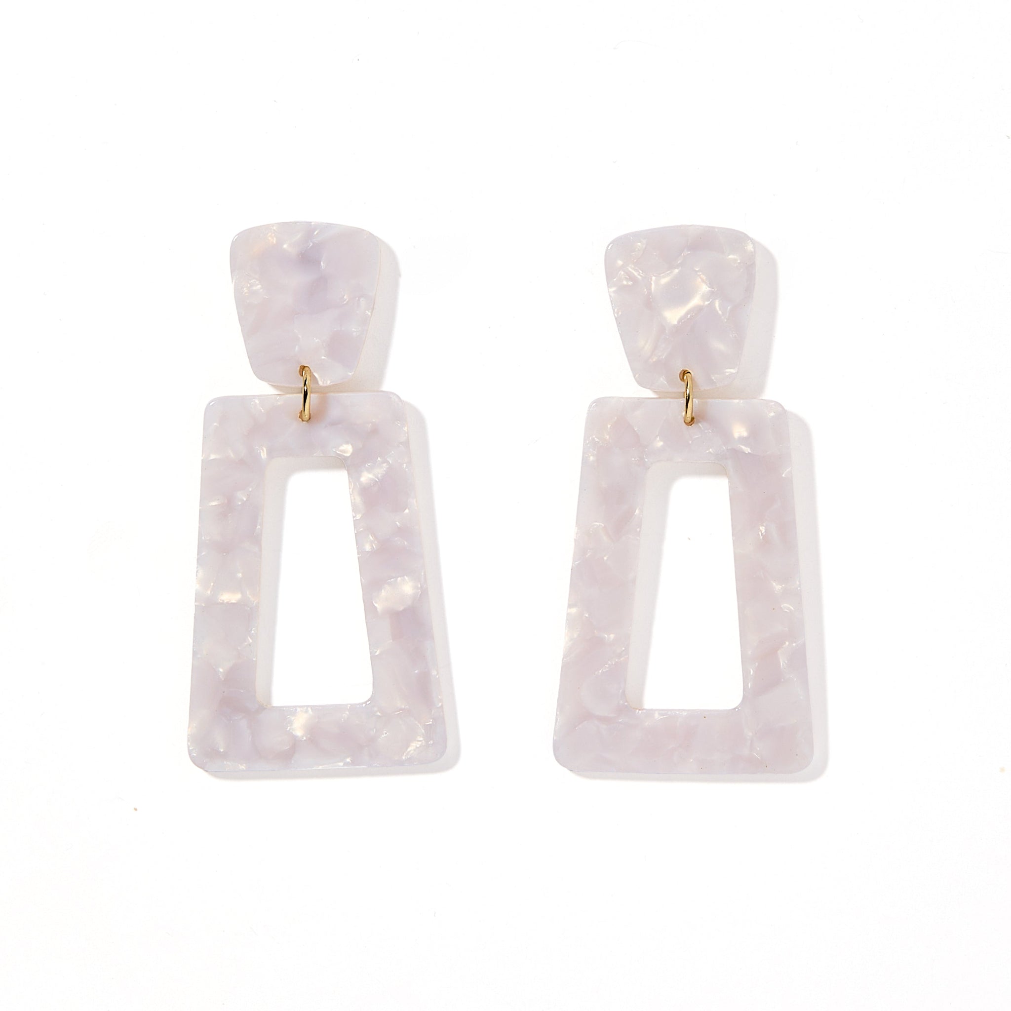 Kennedy Statement Earring - Pearl White