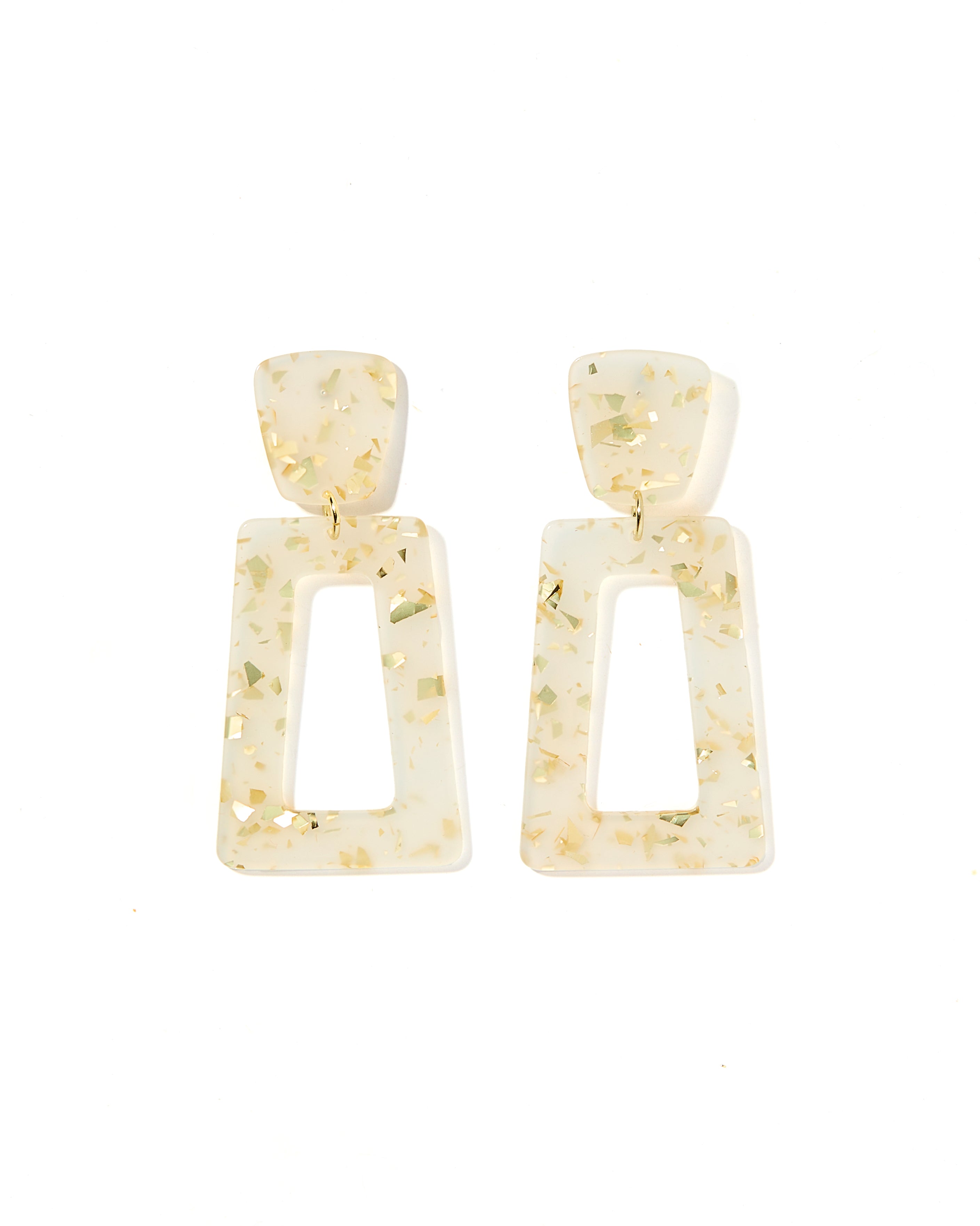 Kennedy Statement Earring - Gold Confetti