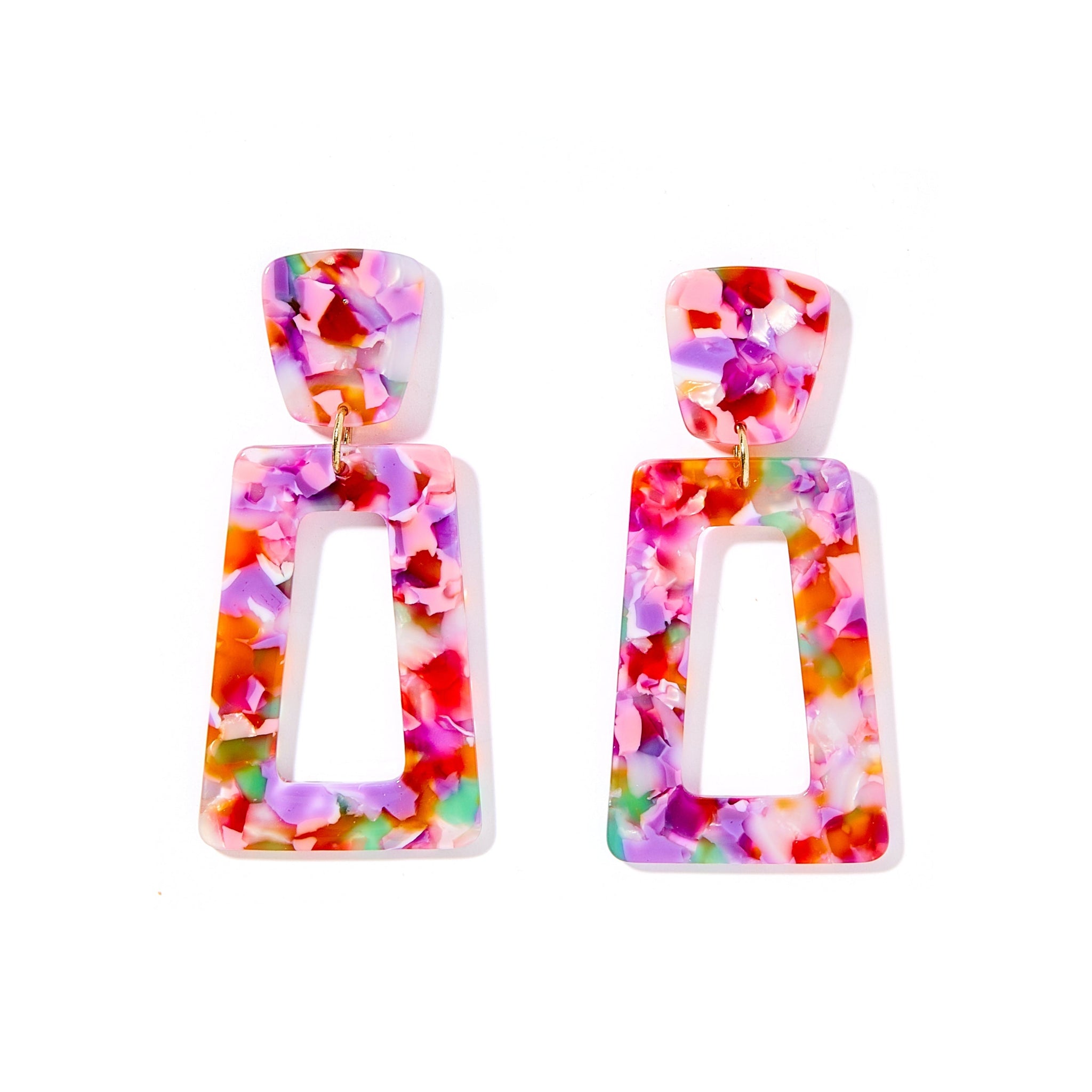 Kennedy Statement Earring - Pink Multi