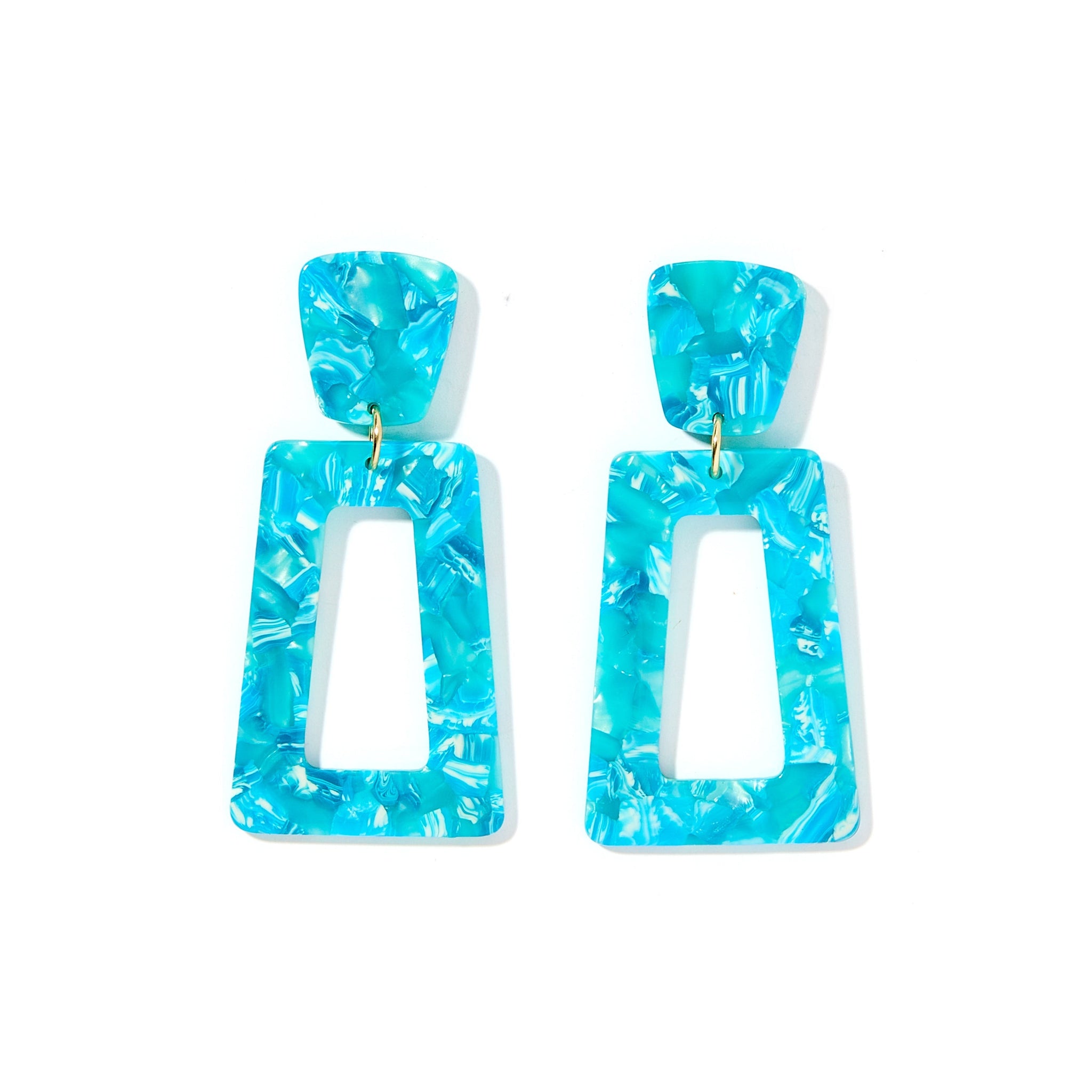 Kennedy Statement Earring - Atlantis Teal