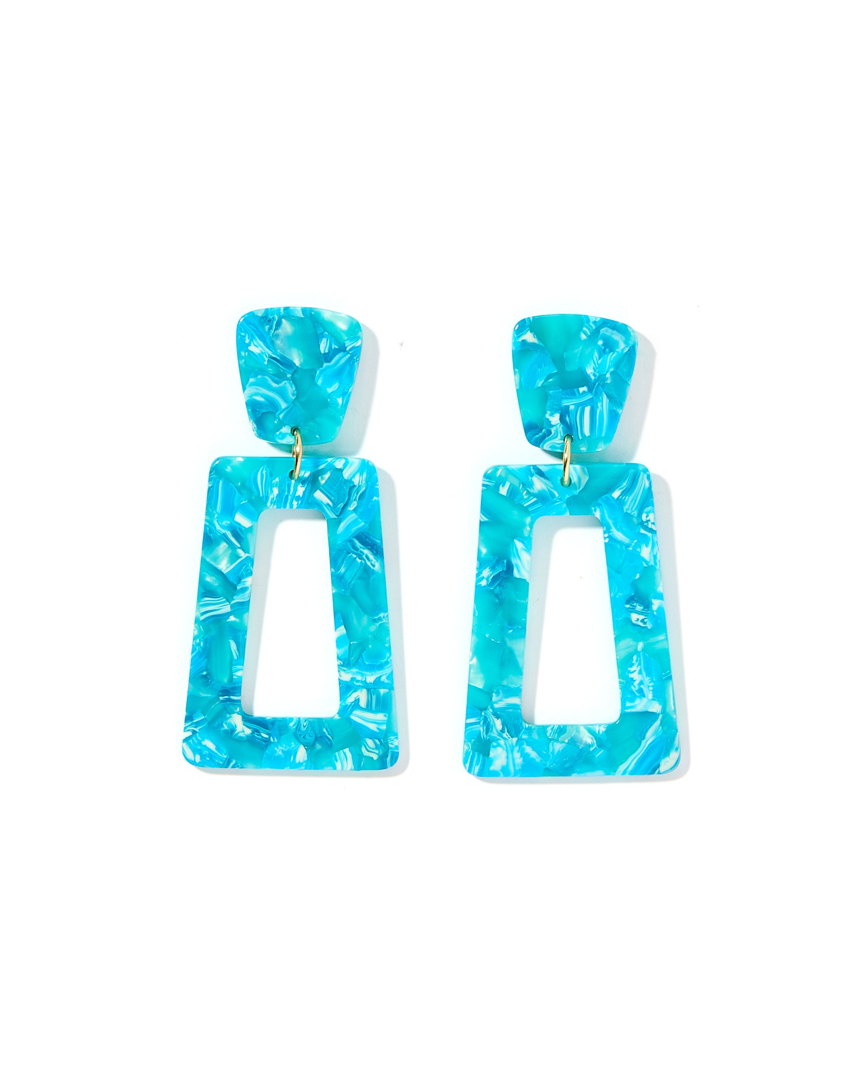 Kennedy Statement Earring - Atlantis Teal