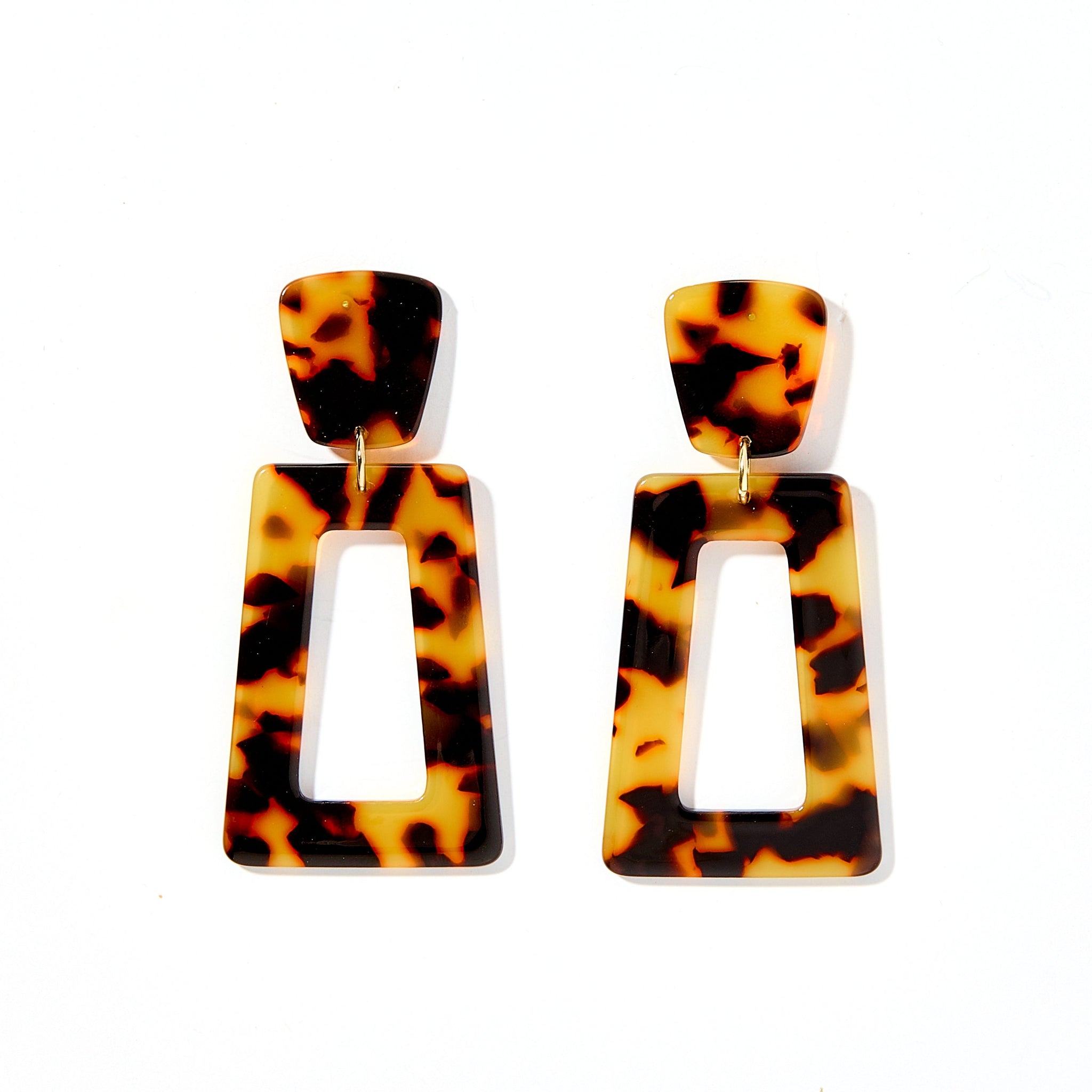 Kennedy Statement Earring - Brown Tortoise