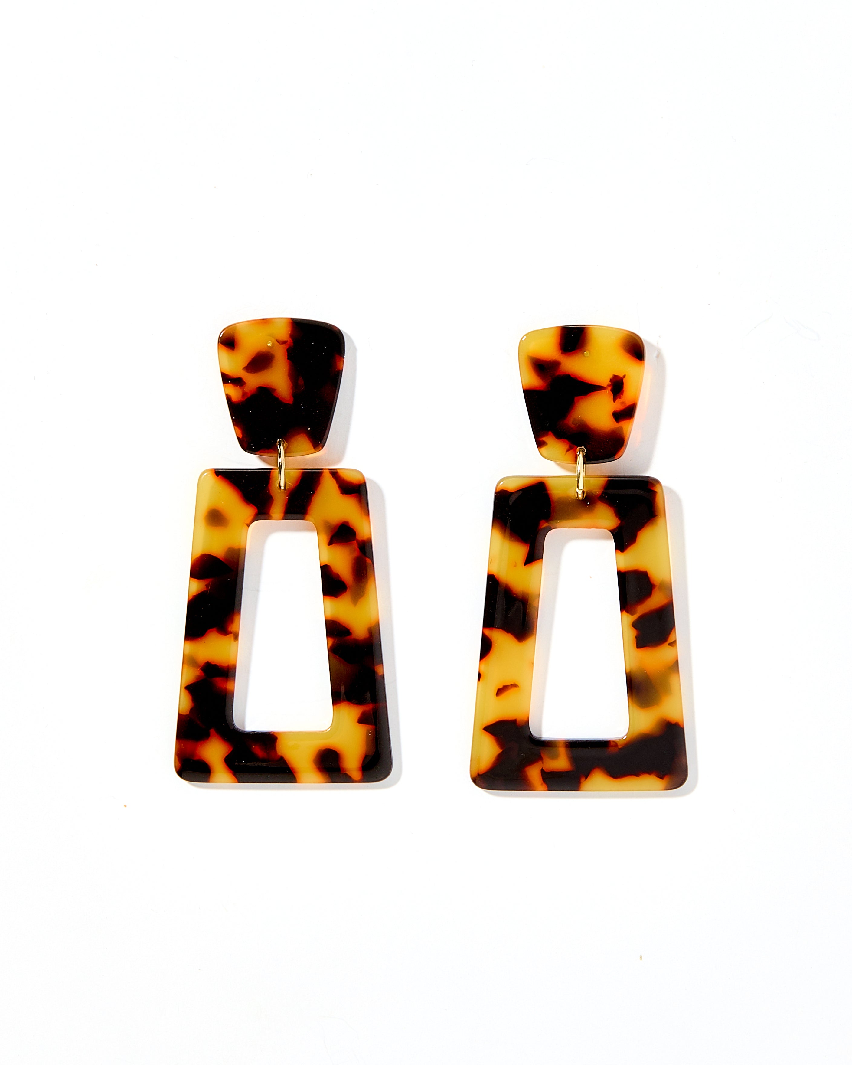 Kennedy Statement Earring - Brown Tortoise