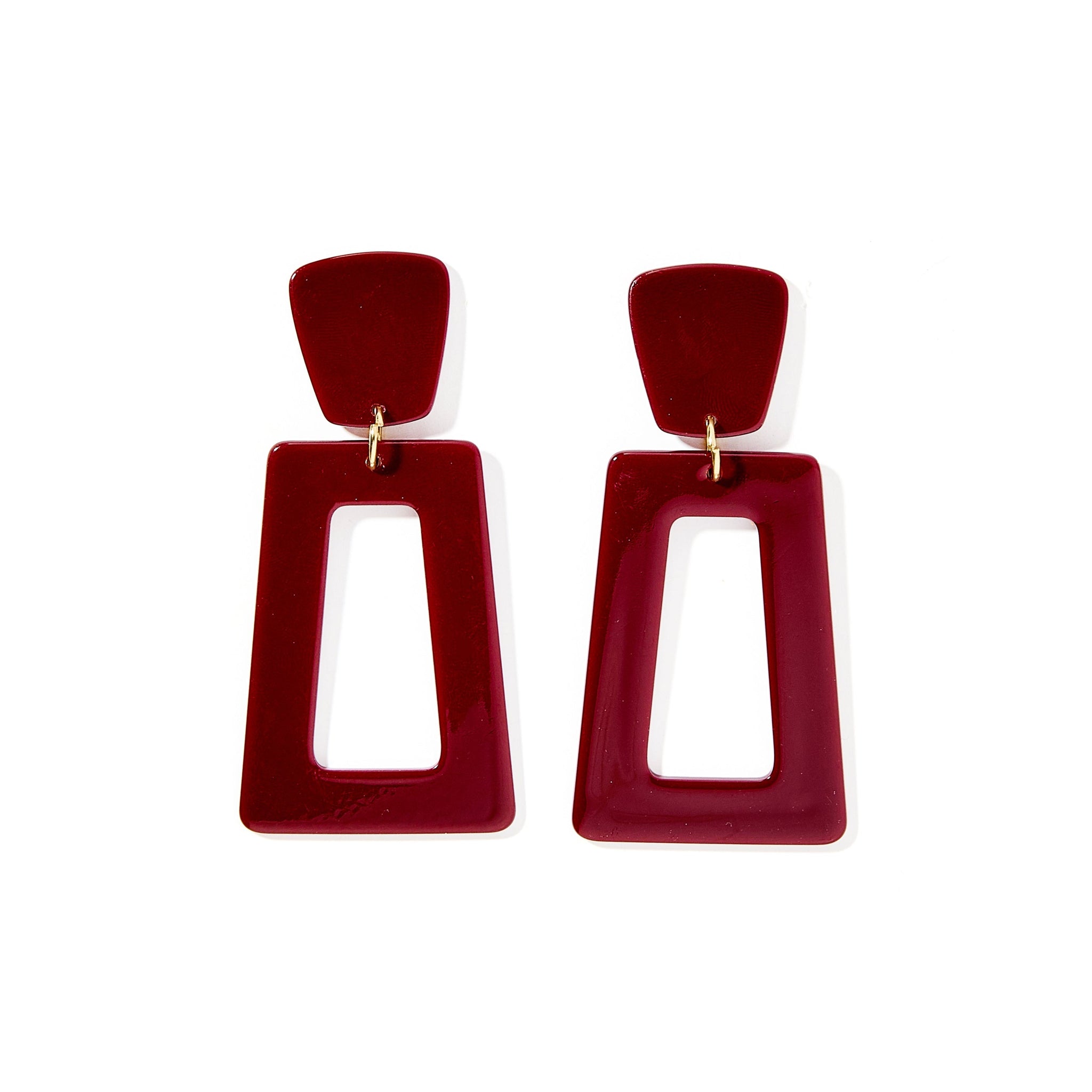 Kennedy Statement Earring - Maroon
