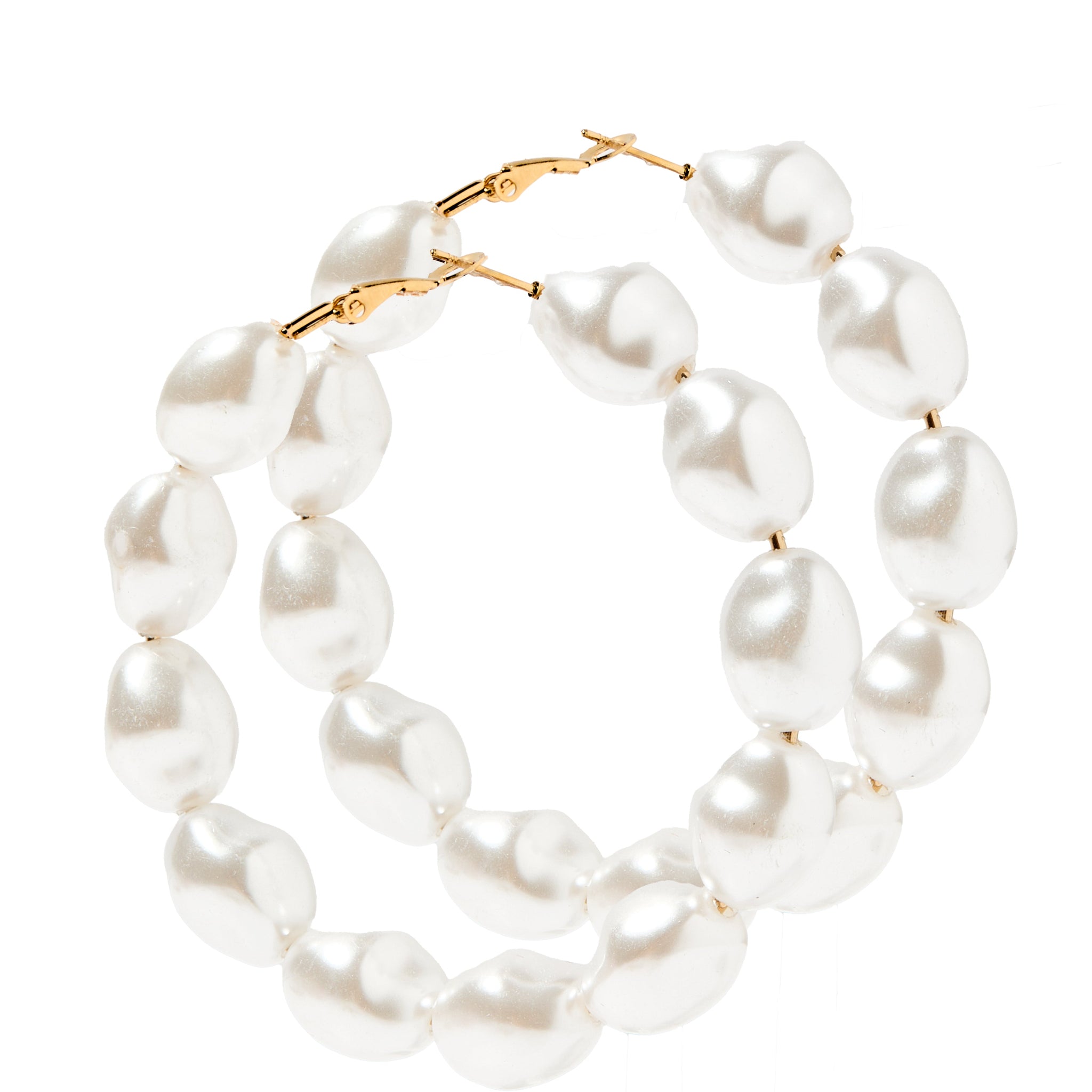 Macy Pearl Hoop Earring