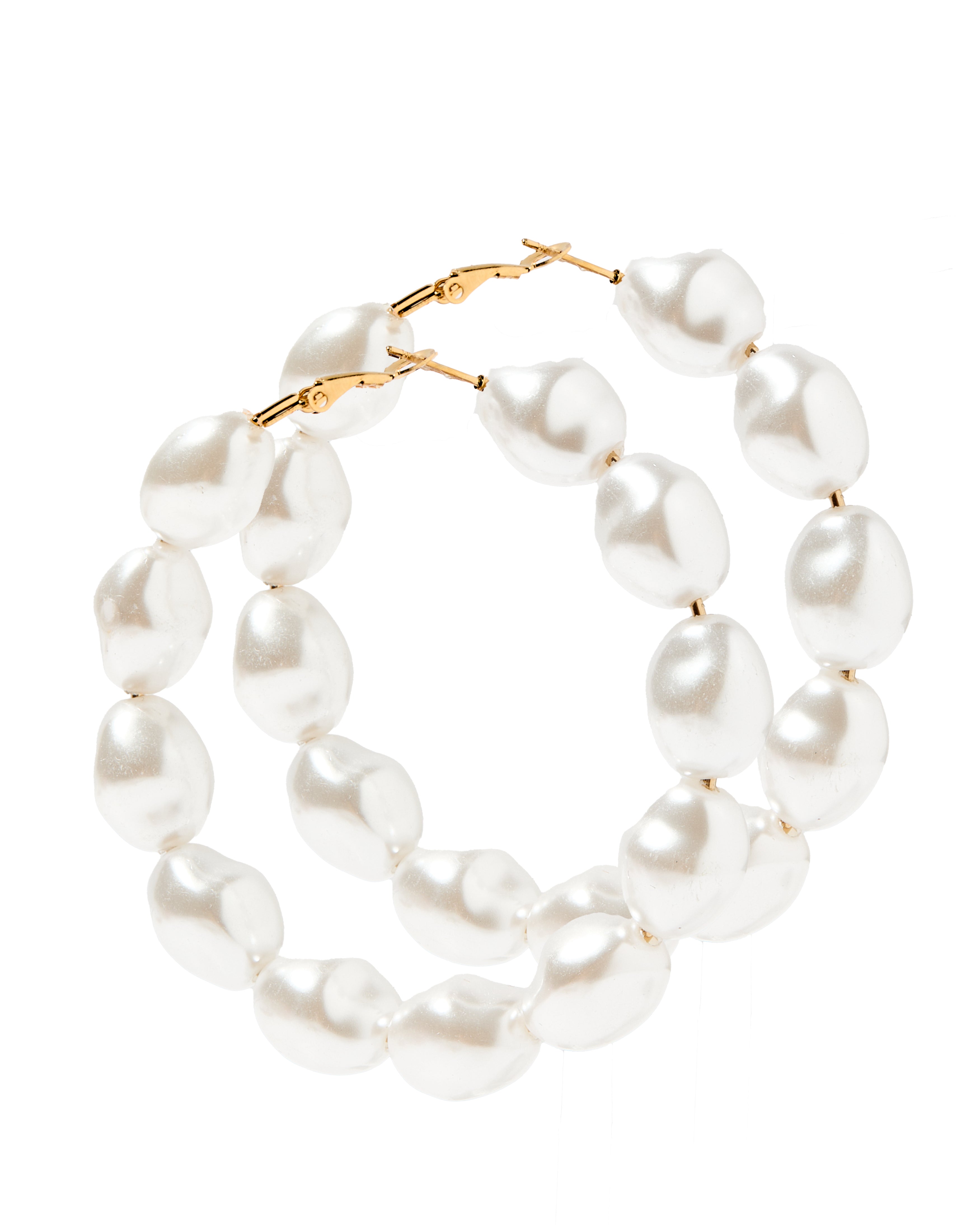 Macy Pearl Hoop Earring