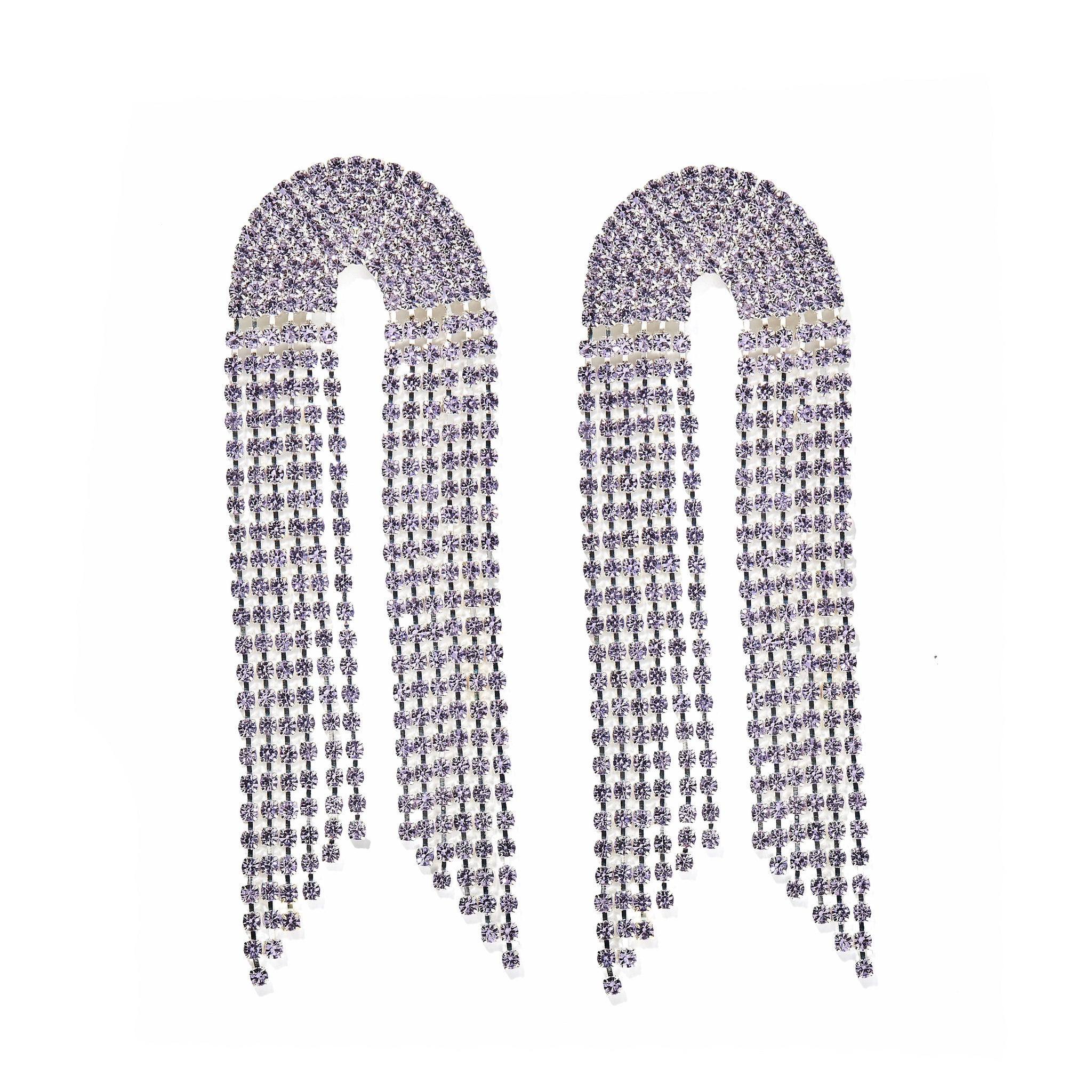 Blair Statement Earrings - Lavender