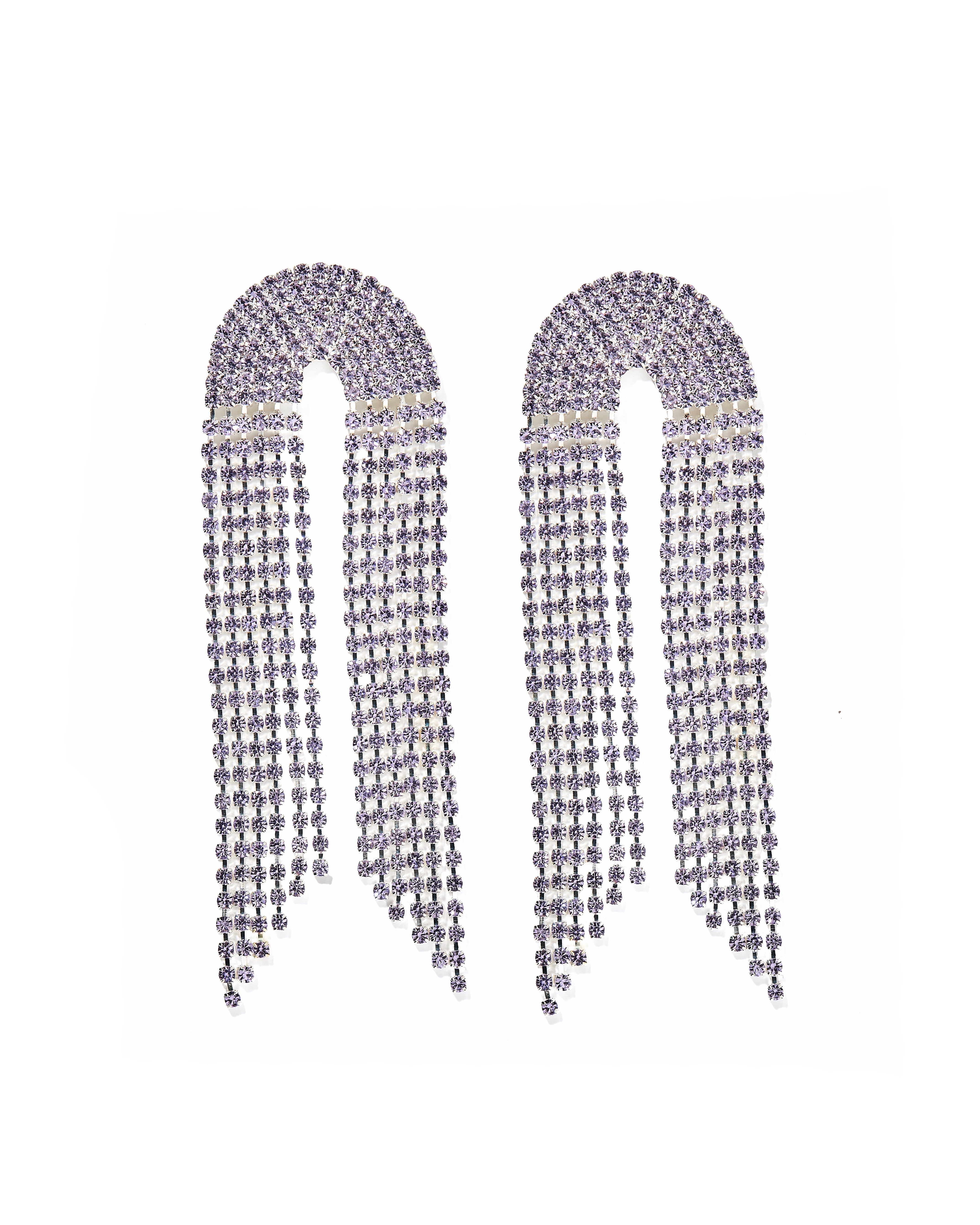 Blair Statement Earrings - Lavender