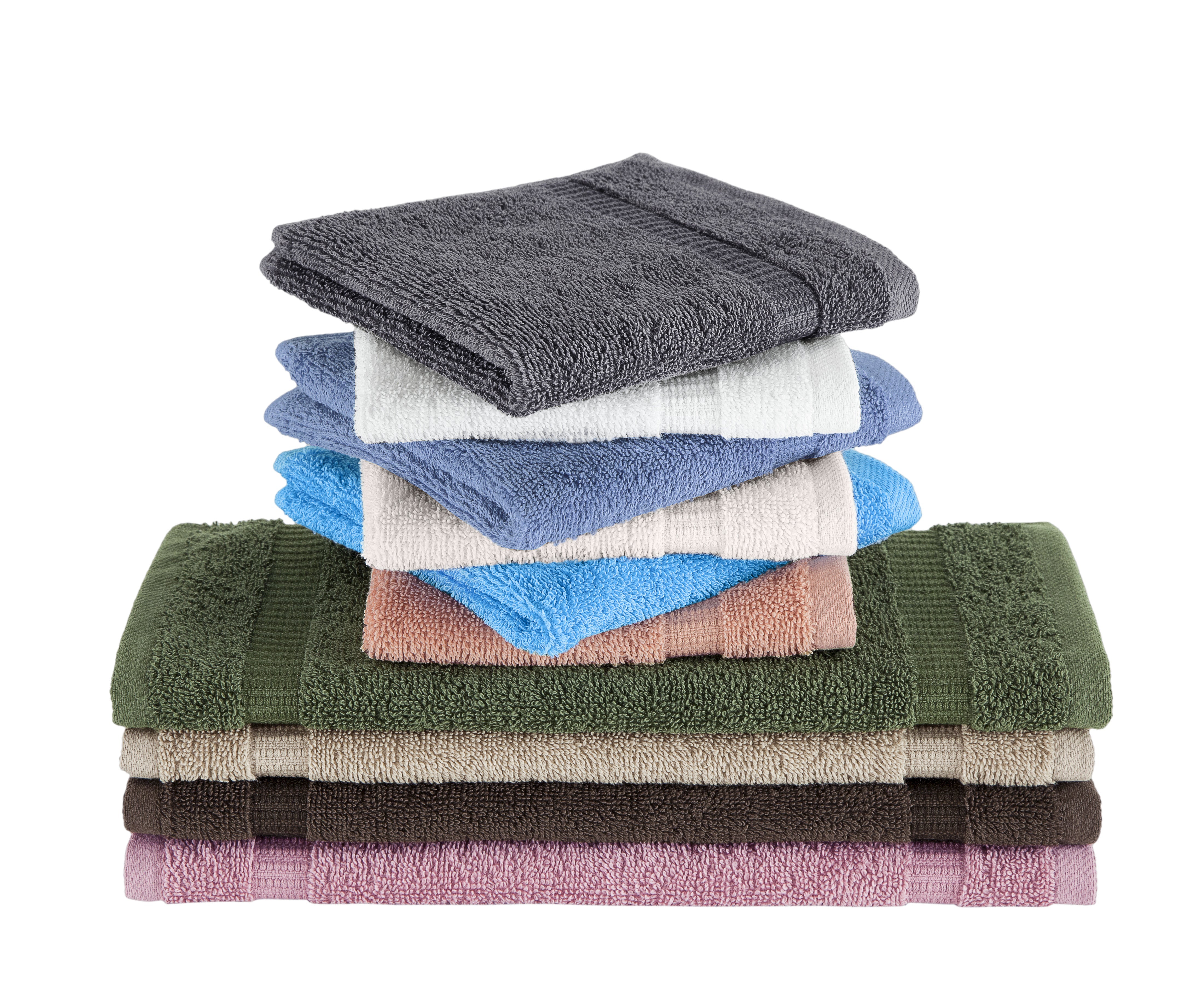 Villa Turkish Cotton Hotel Collection Washcloths - 12 Pieces