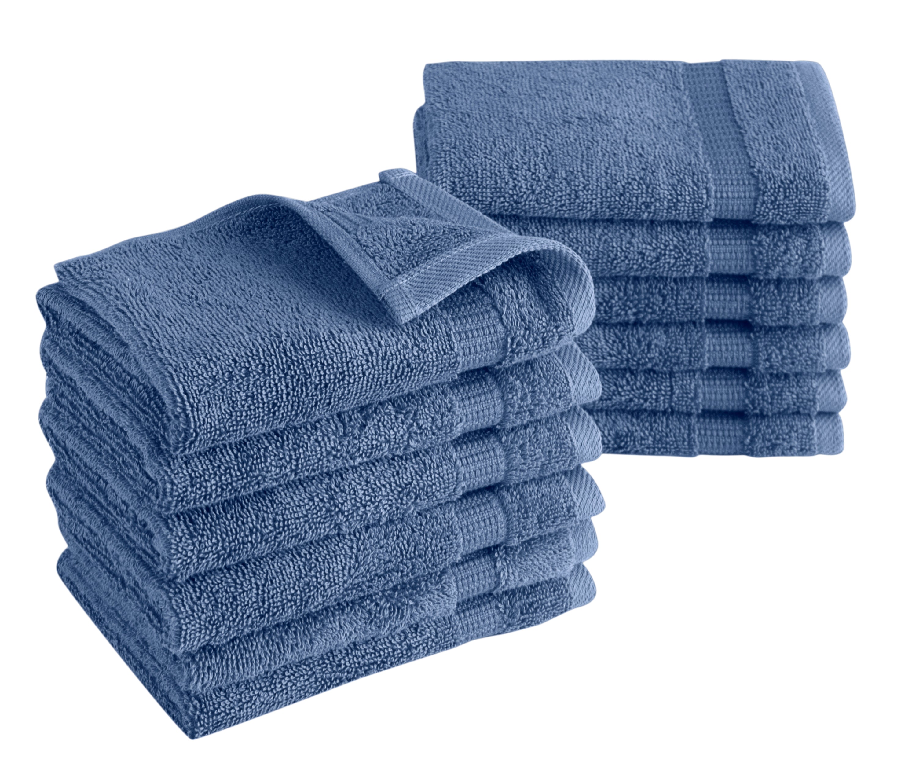 Villa Turkish Cotton Hotel Collection Washcloths - 12 Pieces