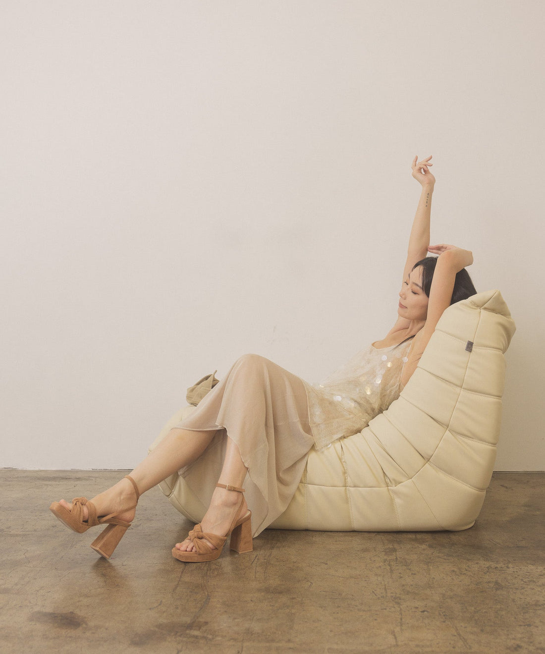 The Zoey | Almond knotted band platform  heel