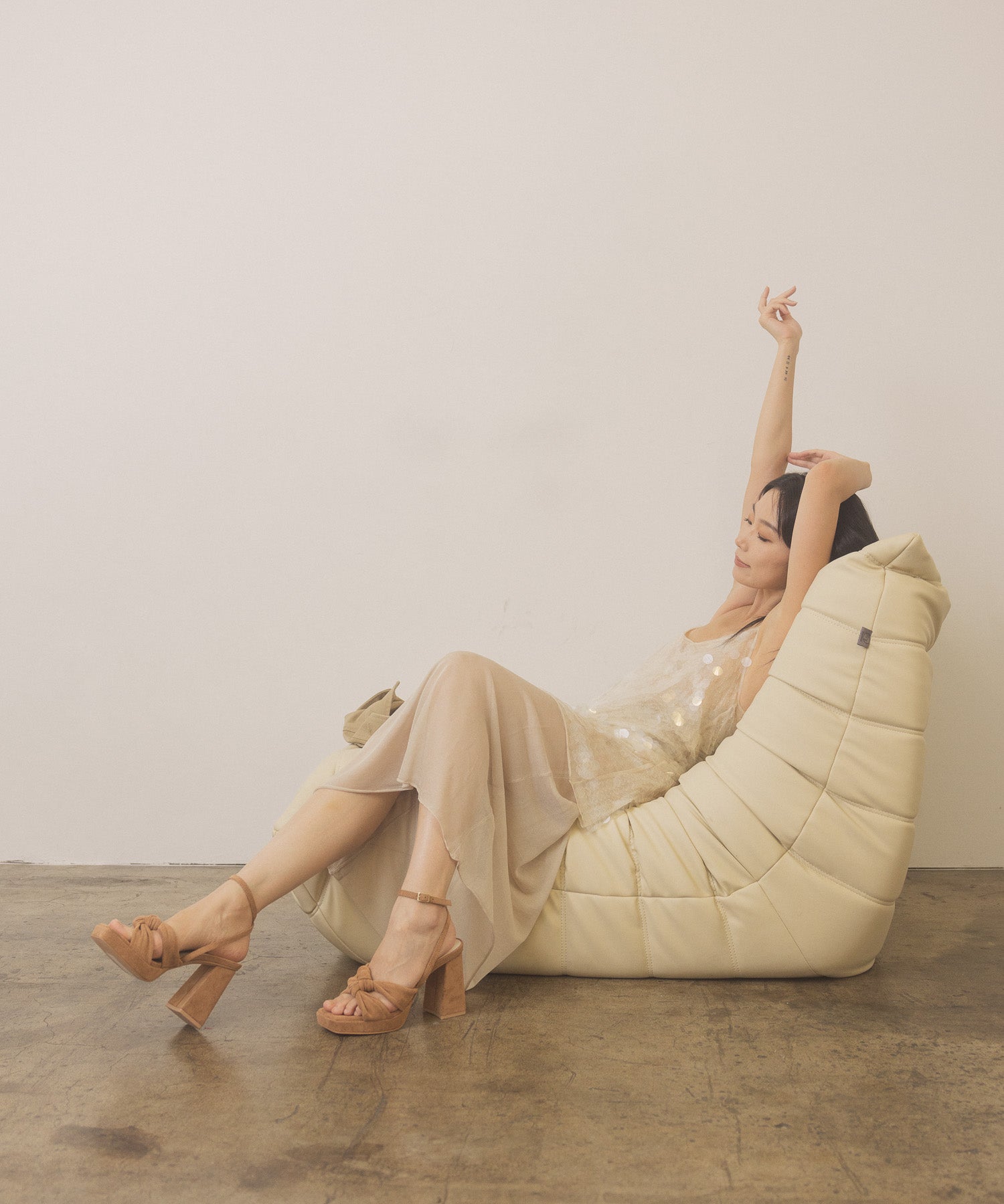 The Zoey | Almond knotted band platform  heel