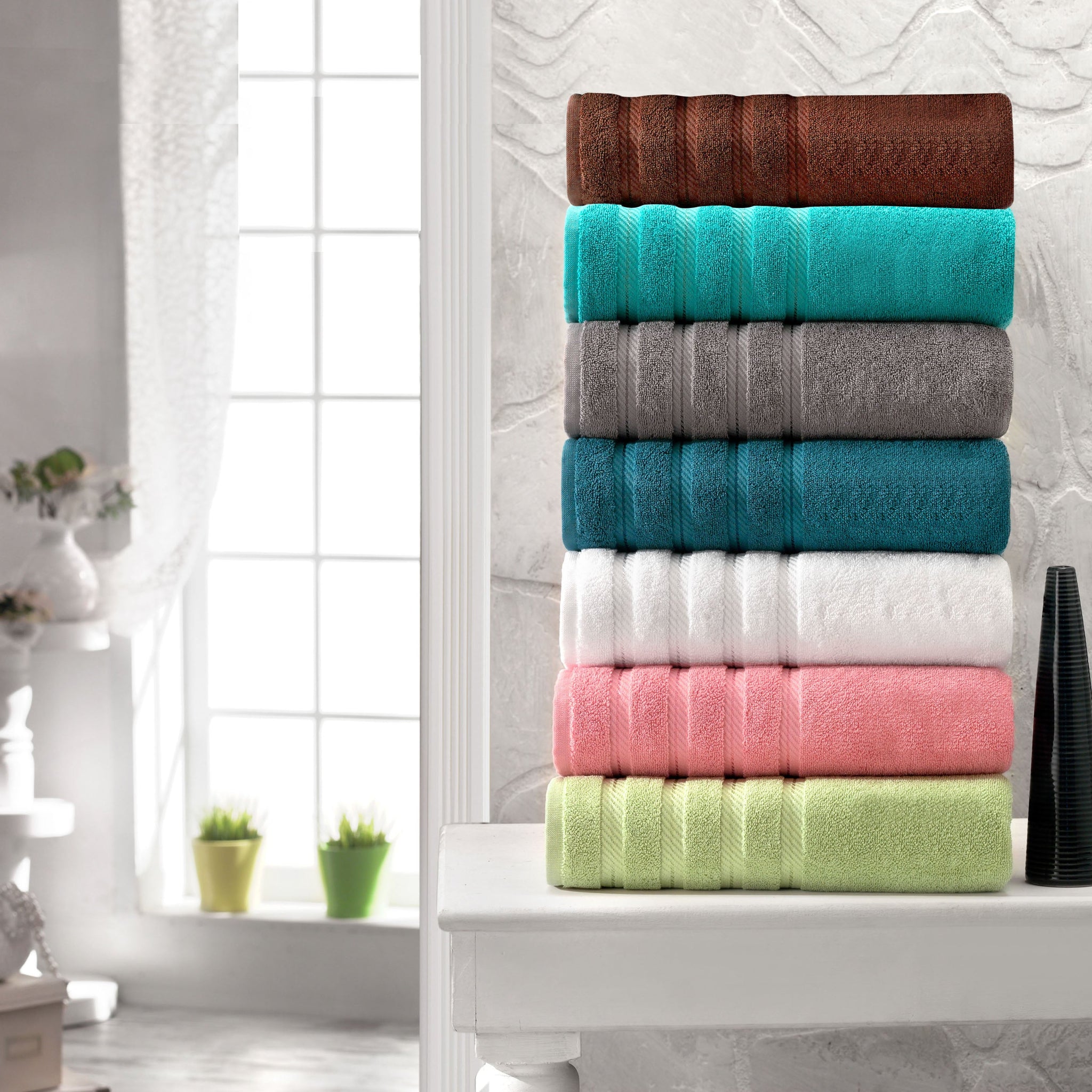 Antalya Turkish Cotton Hand Towels - 4 Pieces