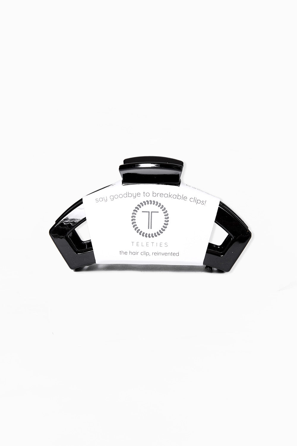Teleties Large Open Hair Clip - Jet Black