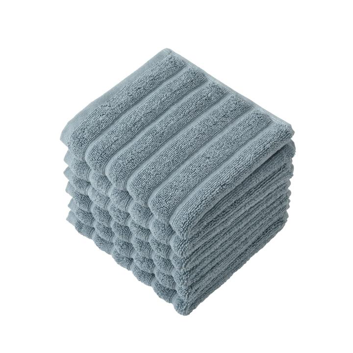 Classic Turkish Towels 100% Turkish Cotton Washcloths Set of 6, Absorbent & Quick Dry, Face Towels Wash Cloths for Hotel, Spa & Gym I 13"x13"