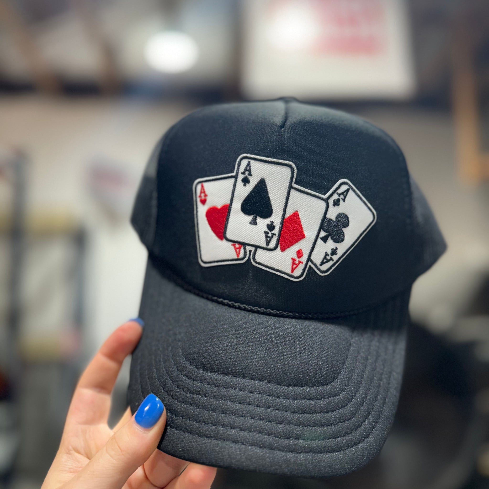 Lucky Aces Patch Trucker Hat