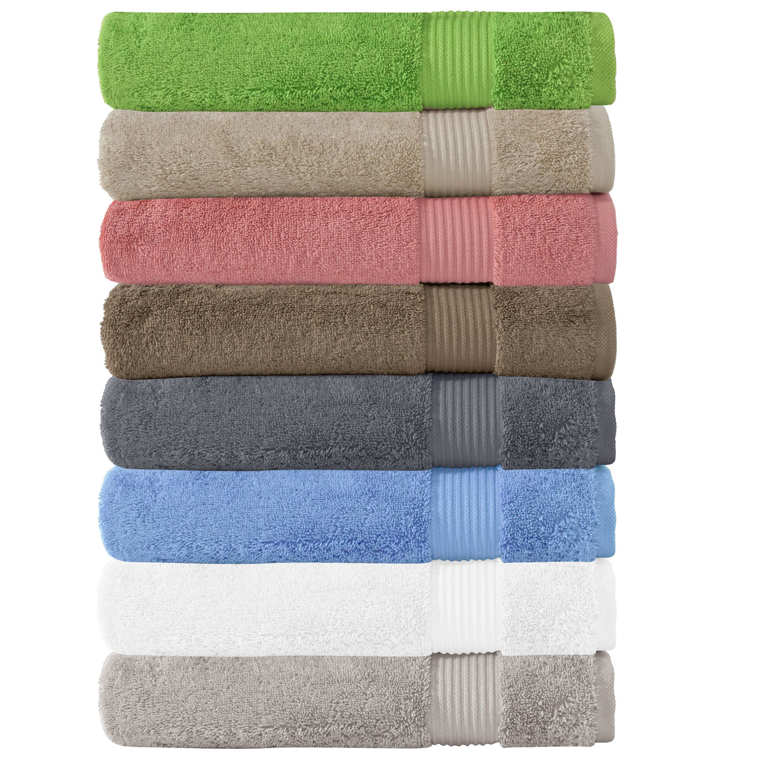 CTT CLASSIC TURKISH TOWELS Amadeus Luxury Turkish Cotton Hotel Collection Quick Drying Bath Towels - 4 Pieces