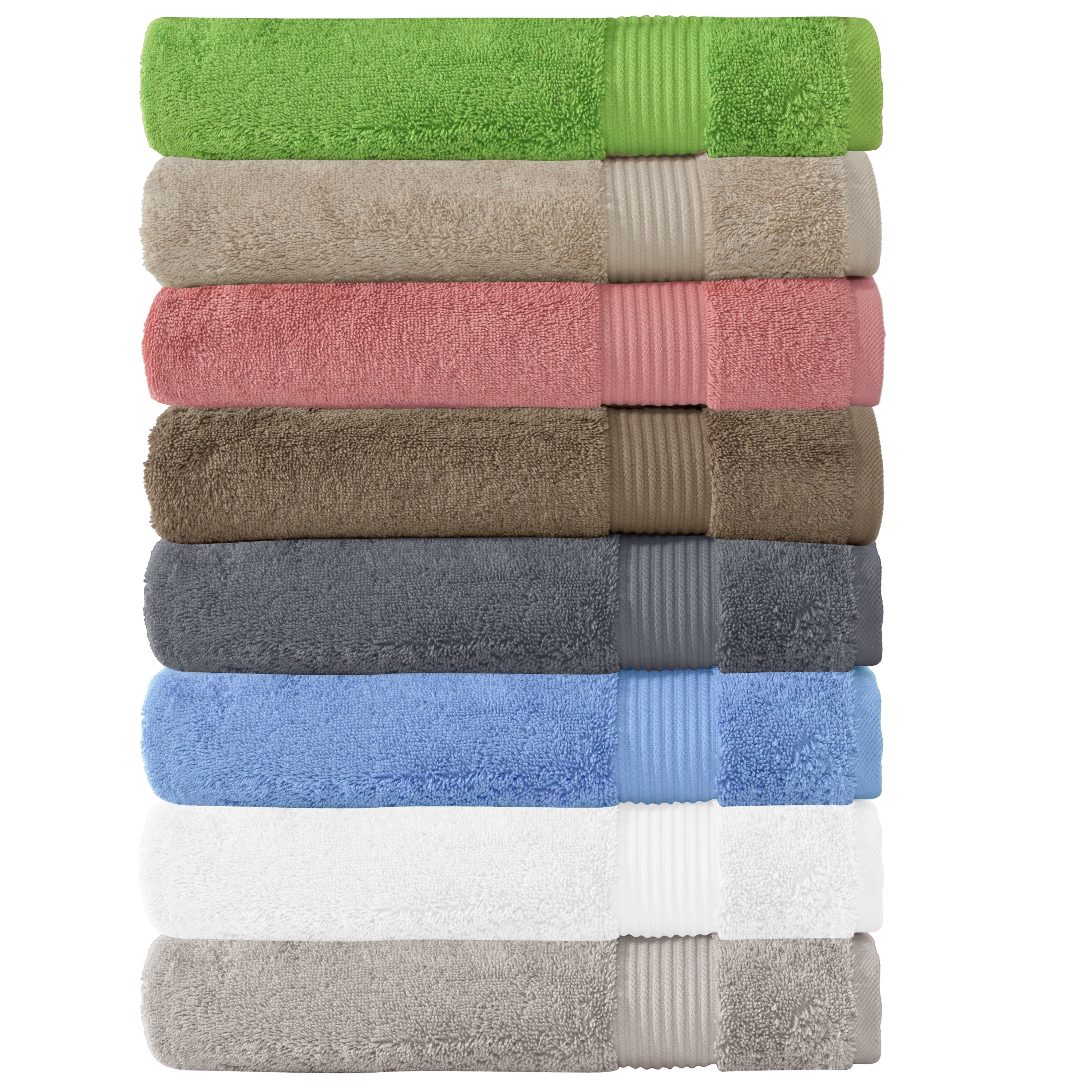 CTT CLASSIC TURKISH TOWELS Amadeus Luxury Turkish Cotton Hotel Collection Quick Drying Bath Towels - 4 Pieces