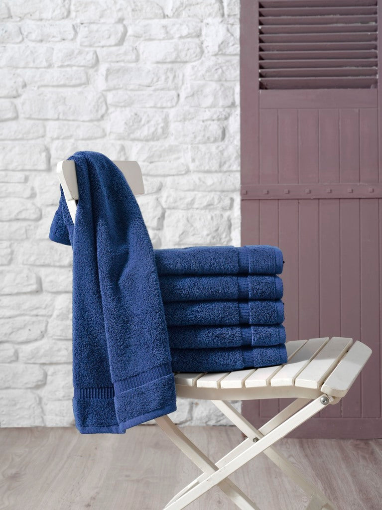 SALBAKOS - 100% Turkish Cotton Hand Towels Set 6 Pieces 16"x30" | Quick Dry, Absorbent & Soft Towels for Hotel & Spa