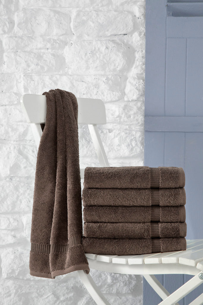 SALBAKOS - 100% Turkish Cotton Hand Towels Set 6 Pieces 16"x30" | Quick Dry, Absorbent & Soft Towels for Hotel & Spa