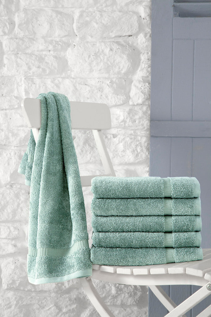 SALBAKOS - 100% Turkish Cotton Hand Towels Set 6 Pieces 16"x30" | Quick Dry, Absorbent & Soft Towels for Hotel & Spa