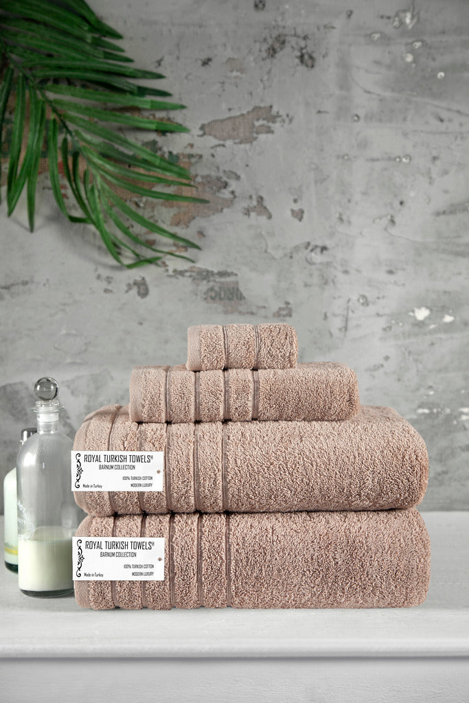 Barnum Turkish Cotton 700 GSM Thick and Plush Towel Set of 4 - 2 Large Bath Towels
