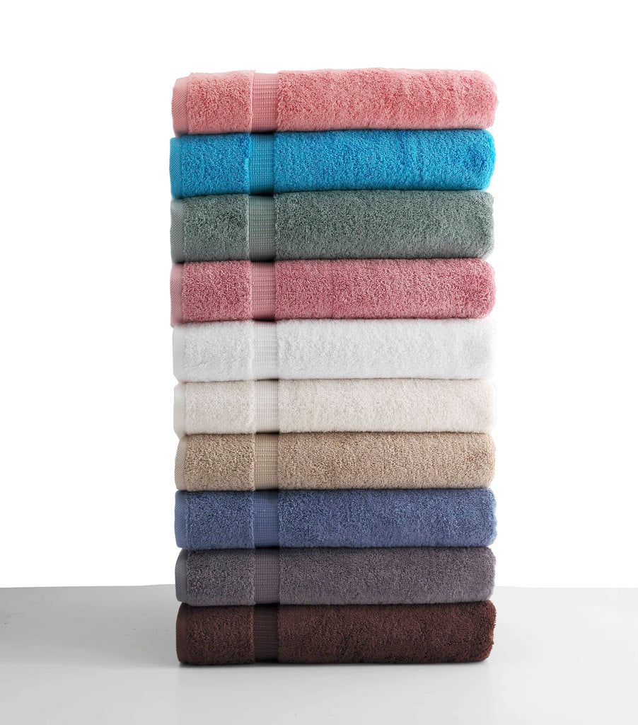 SALBAKOS - 100% Turkish Cotton Hand Towels Set 6 Pieces 16"x30" | Quick Dry, Absorbent & Soft Towels for Hotel & Spa