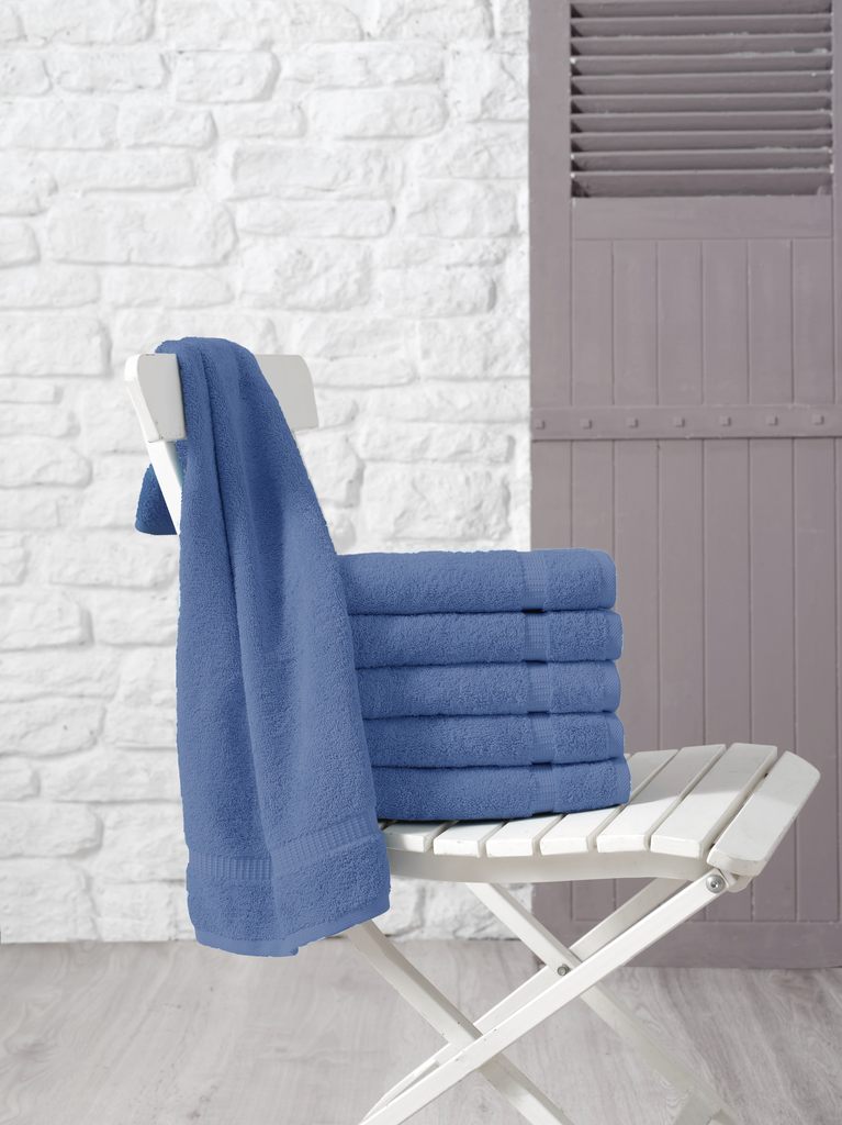 SALBAKOS - 100% Turkish Cotton Hand Towels Set 6 Pieces 16"x30" | Quick Dry, Absorbent & Soft Towels for Hotel & Spa