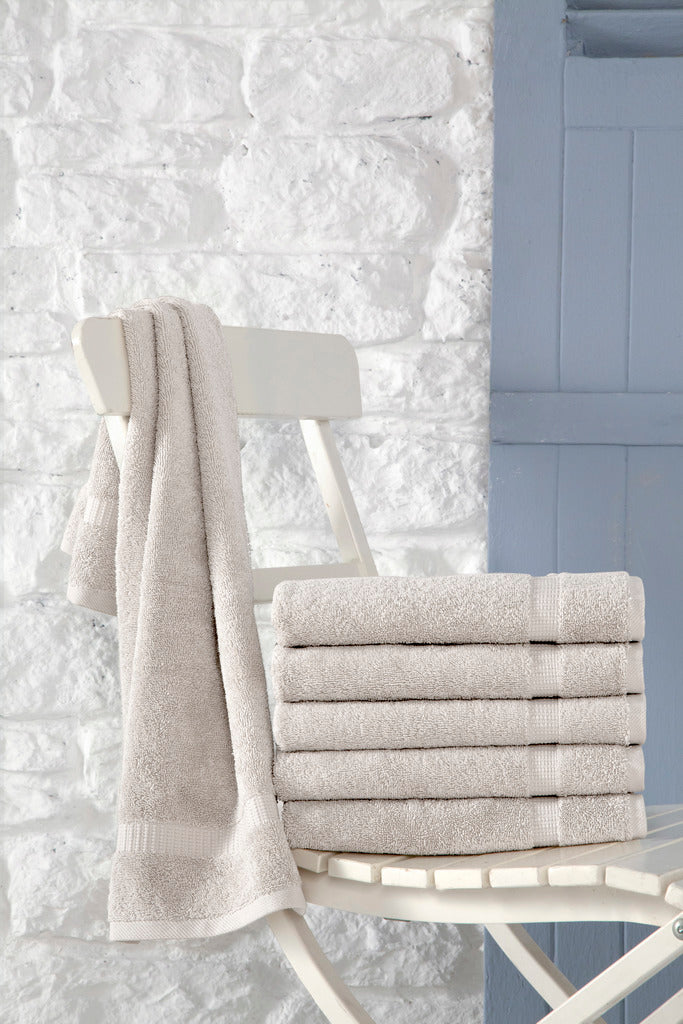 SALBAKOS - 100% Turkish Cotton Hand Towels Set 6 Pieces 16"x30" | Quick Dry, Absorbent & Soft Towels for Hotel & Spa