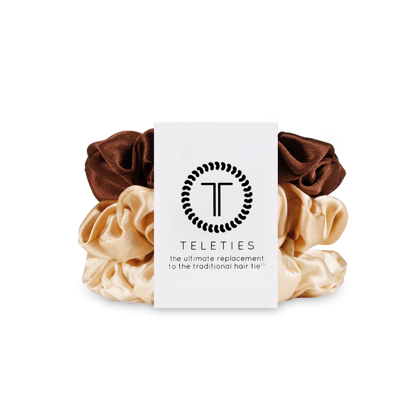 Teleties Large Silk Scrunchie - For the Love of Nudes