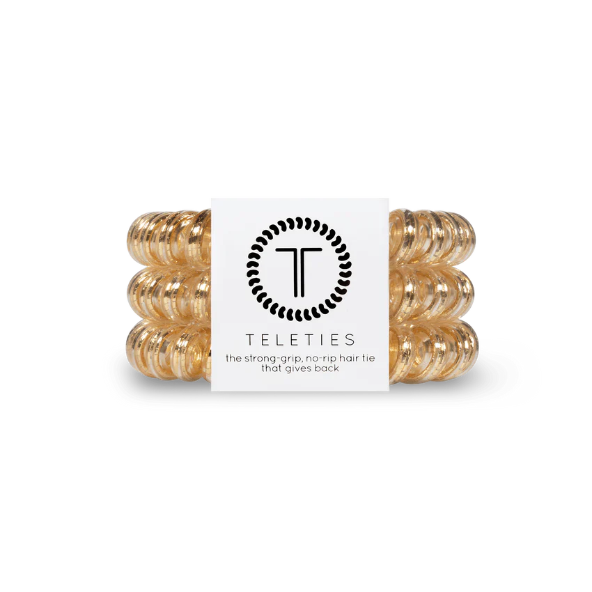 Teleties Large Ponytail Holder - Good As  Gold