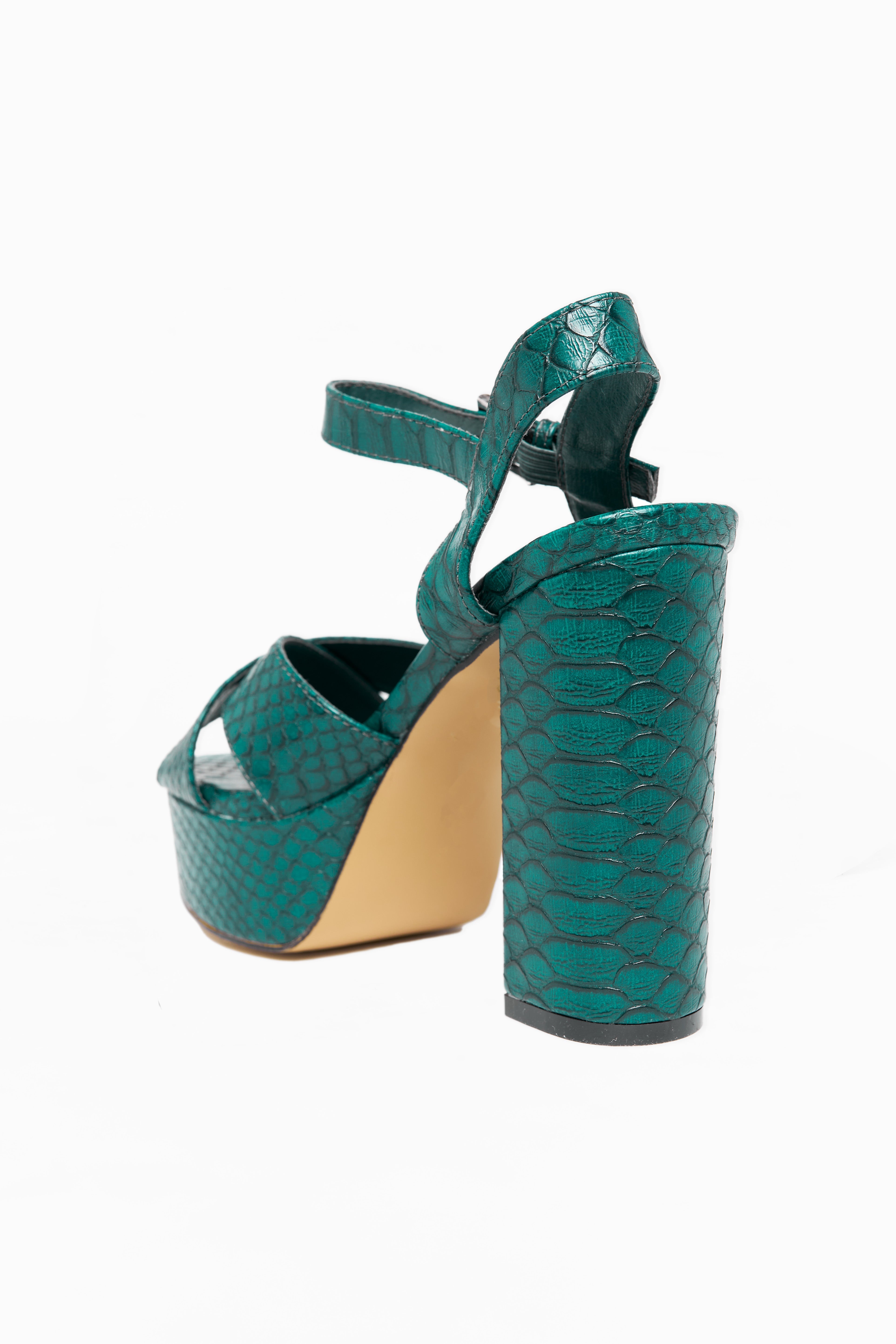Eugenia Platform Heel - Green