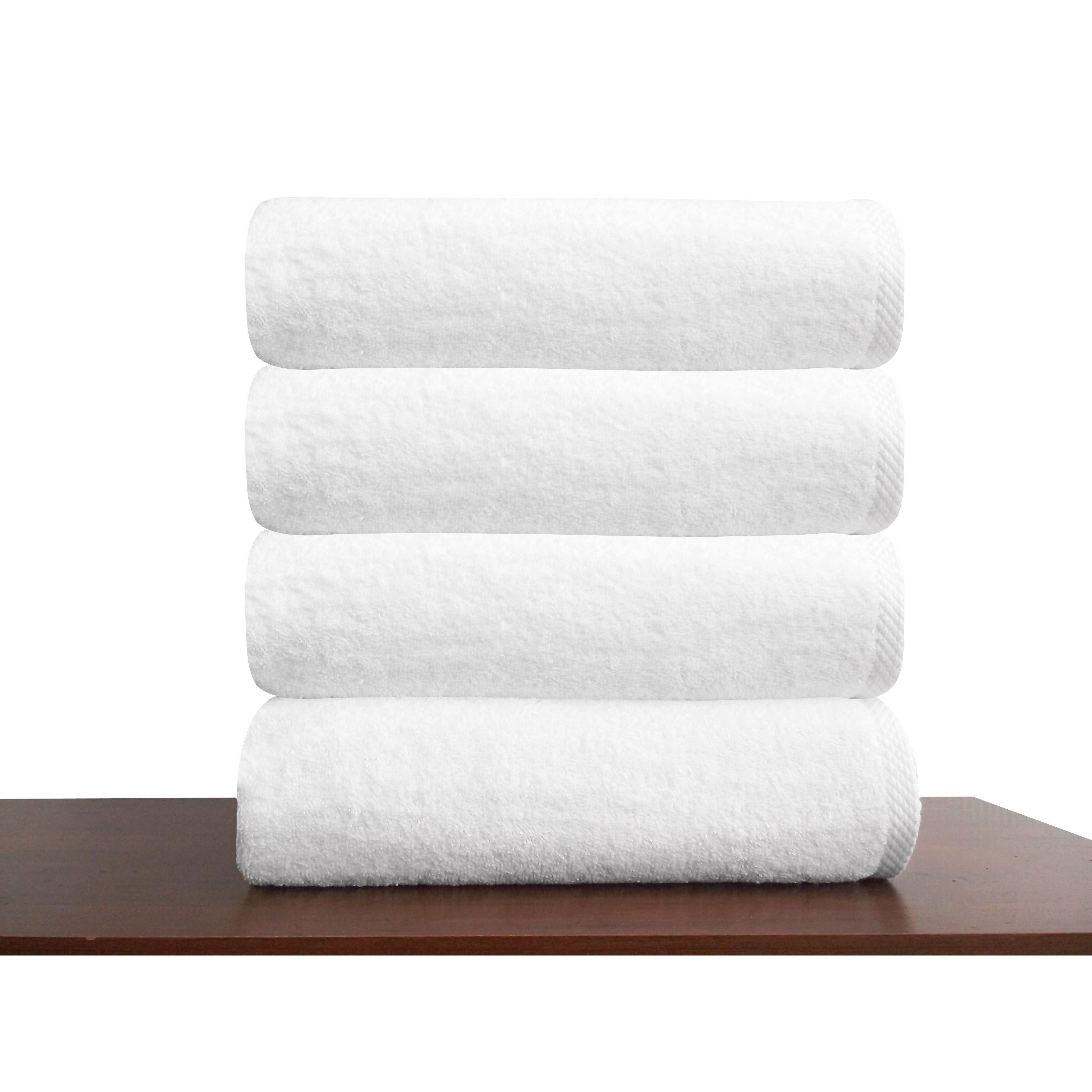 CTT - 4 Piece Bath Towel Set, 100% Turkish Cotton, Quick Dry, Absorbent & Comfy Towels for Spa & Hotel