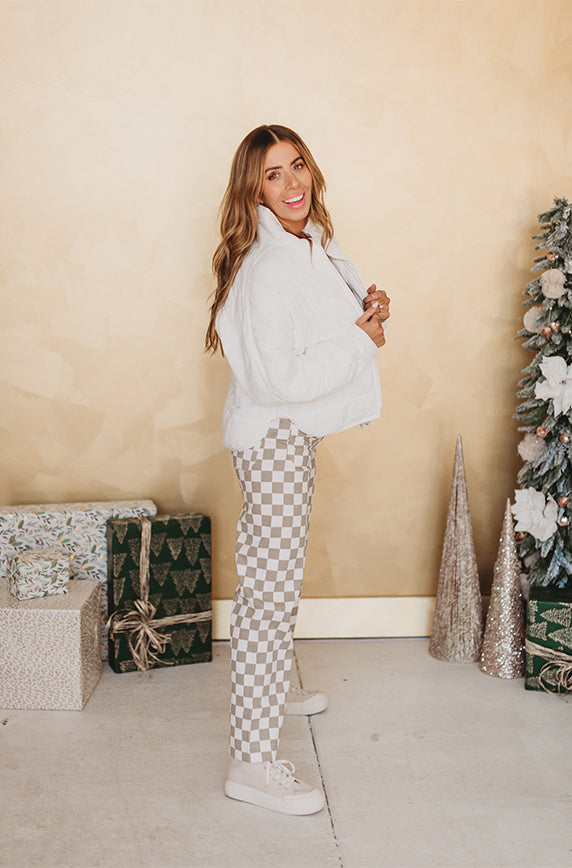 Camry Puffer White Jacket - FINAL SALE