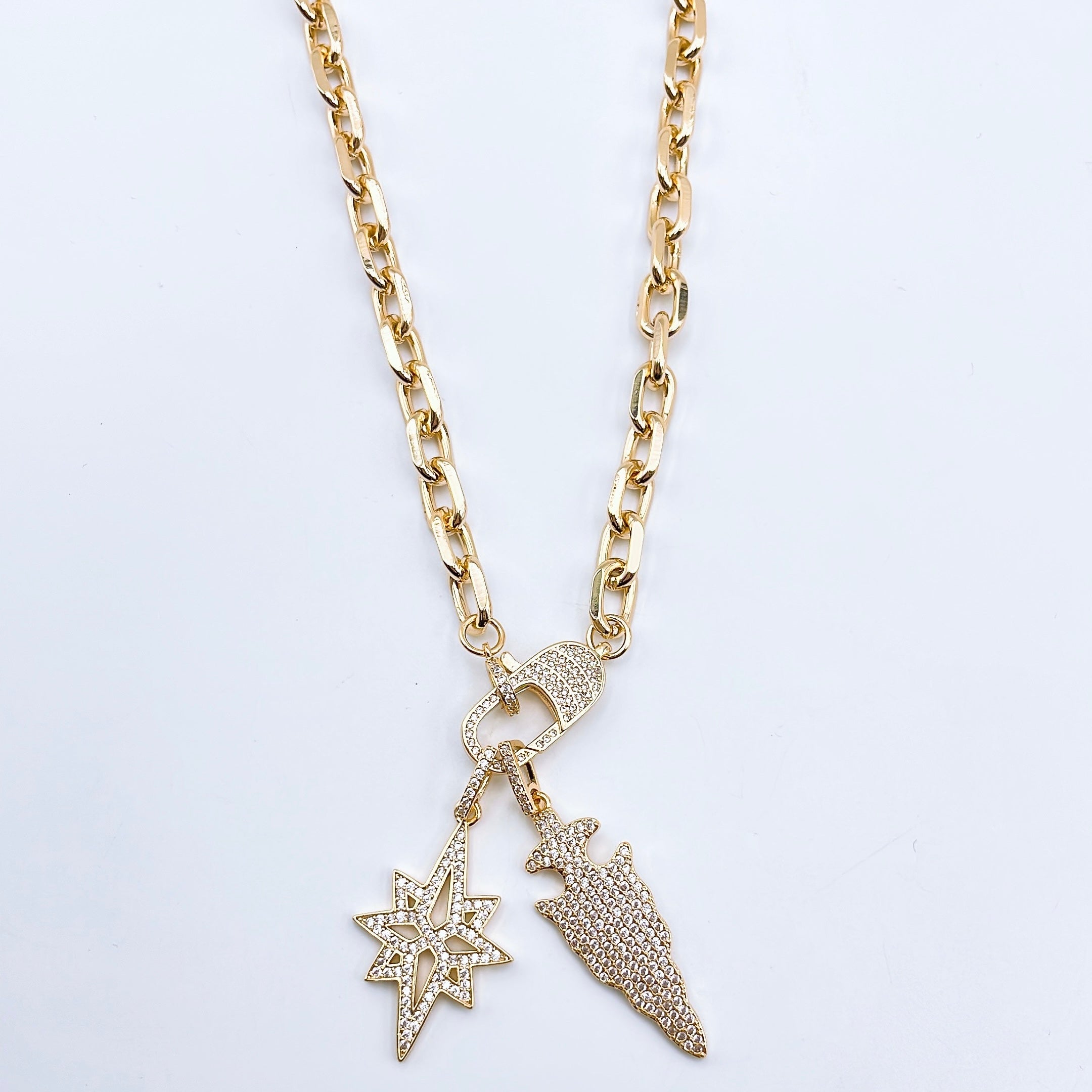 Arrow Starburst Gold Necklace