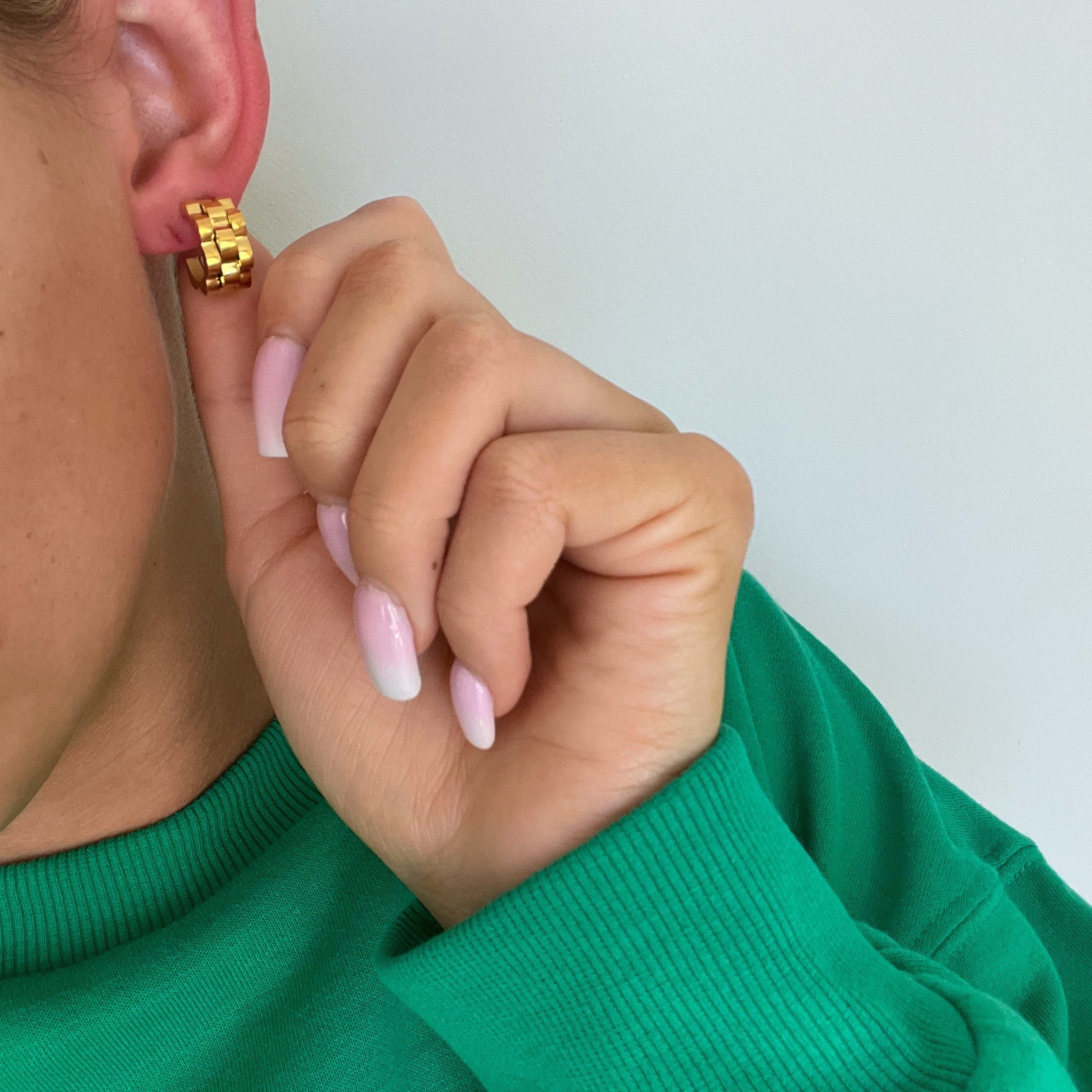 SMALL GOLD ROLLY HOOPS