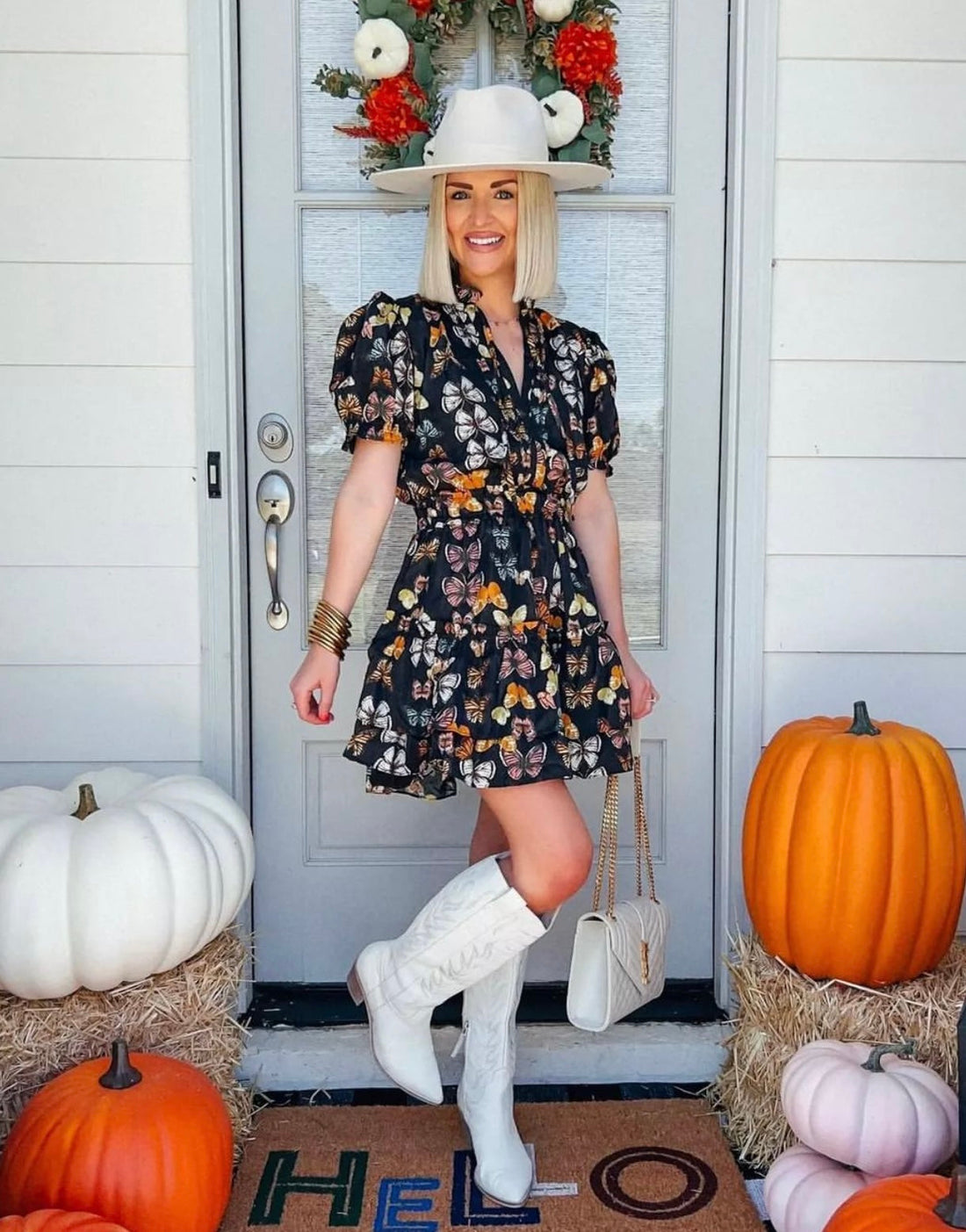 Clementine Elastic Waist Mini Dress - Mariposa
