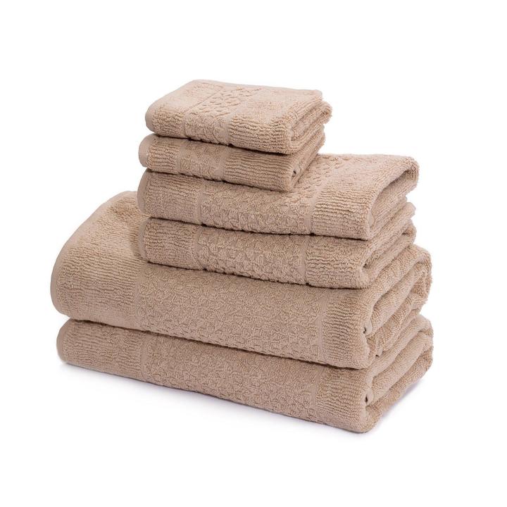 Mei-Tal Turkish Cotton Jacquard Towel Set of 6
