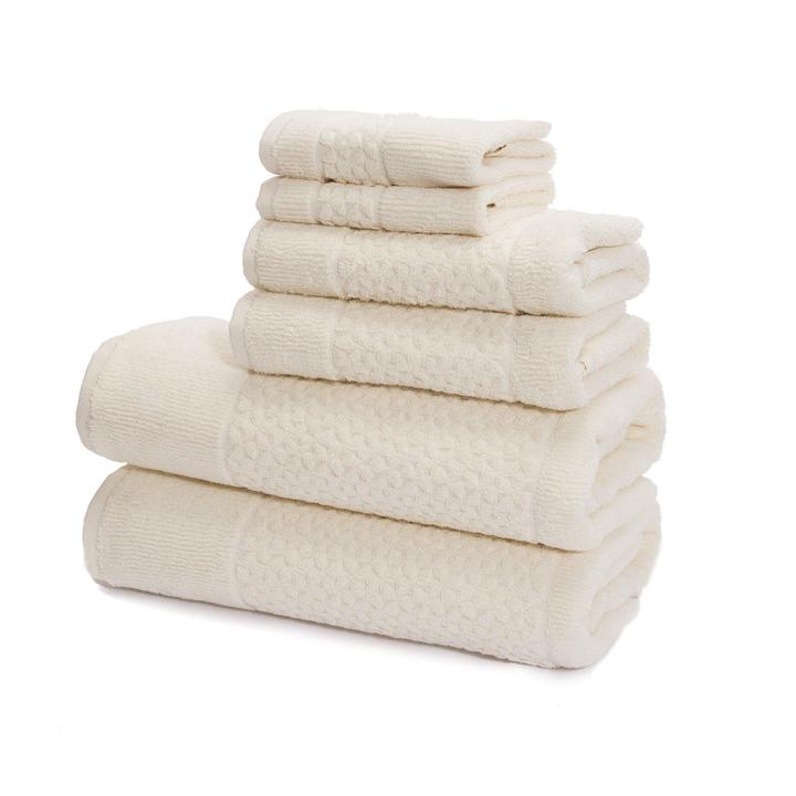 Mei-Tal Turkish Cotton Jacquard Towel Set of 6